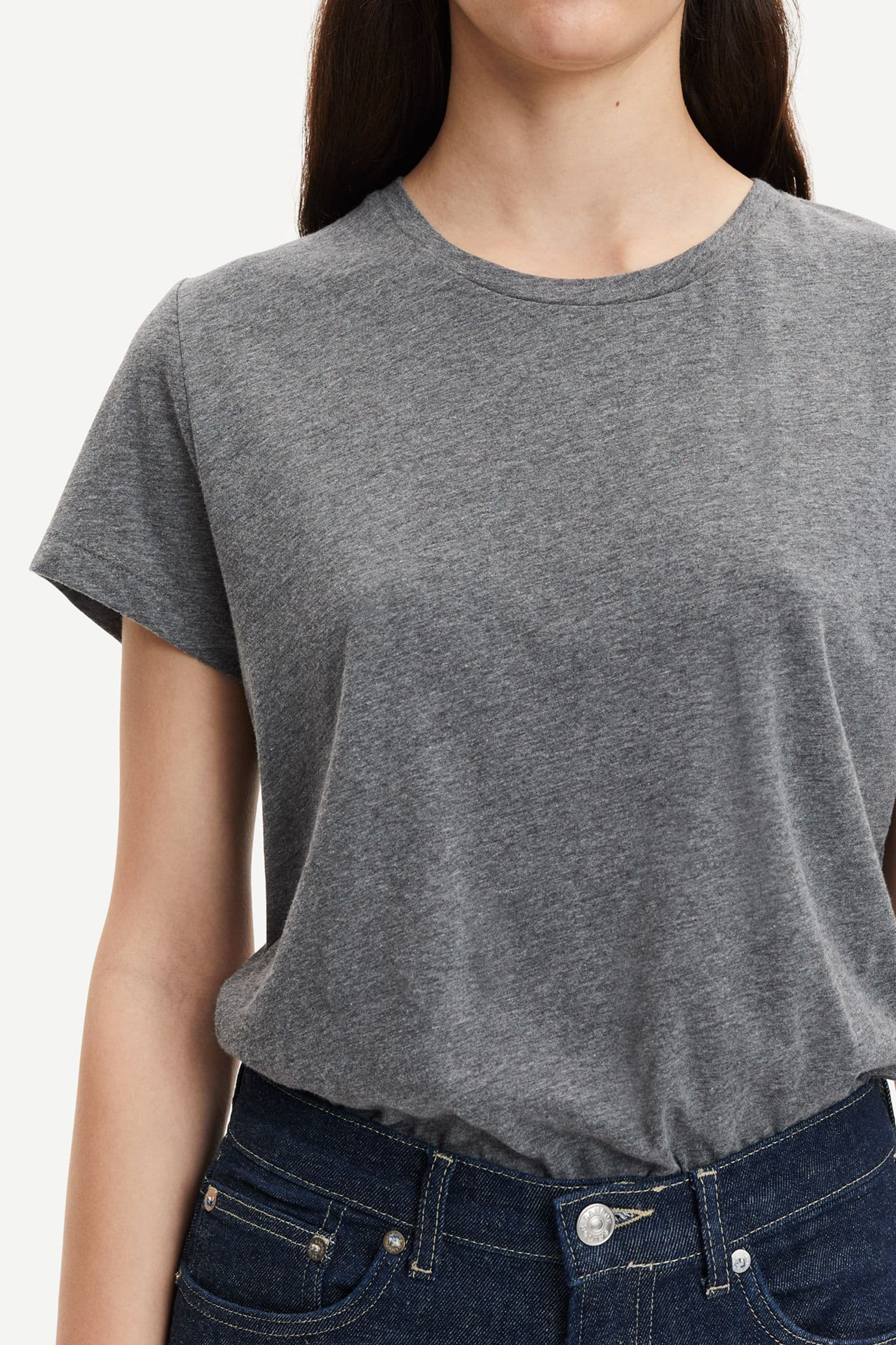 Solly tee solid 205 Dark grey mel.