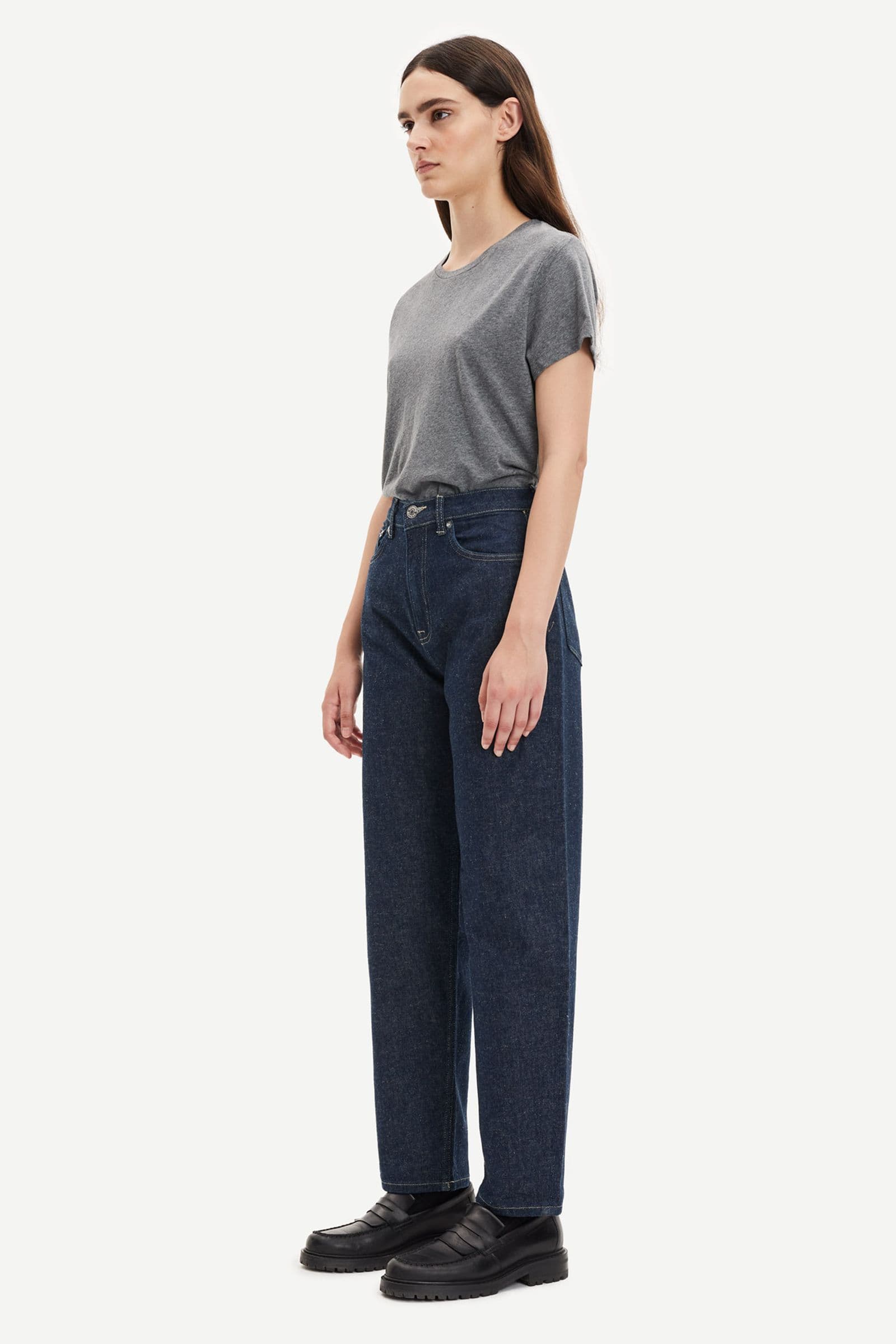 Solly tee solid 205 Dark grey mel.