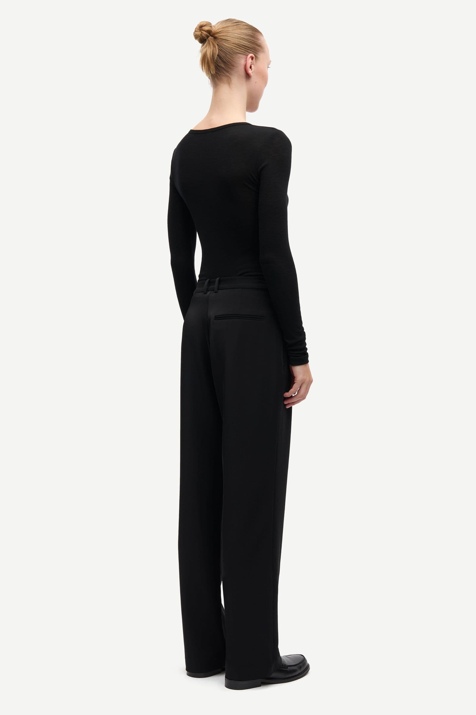 Sadou t-shirt ls 15499 Black