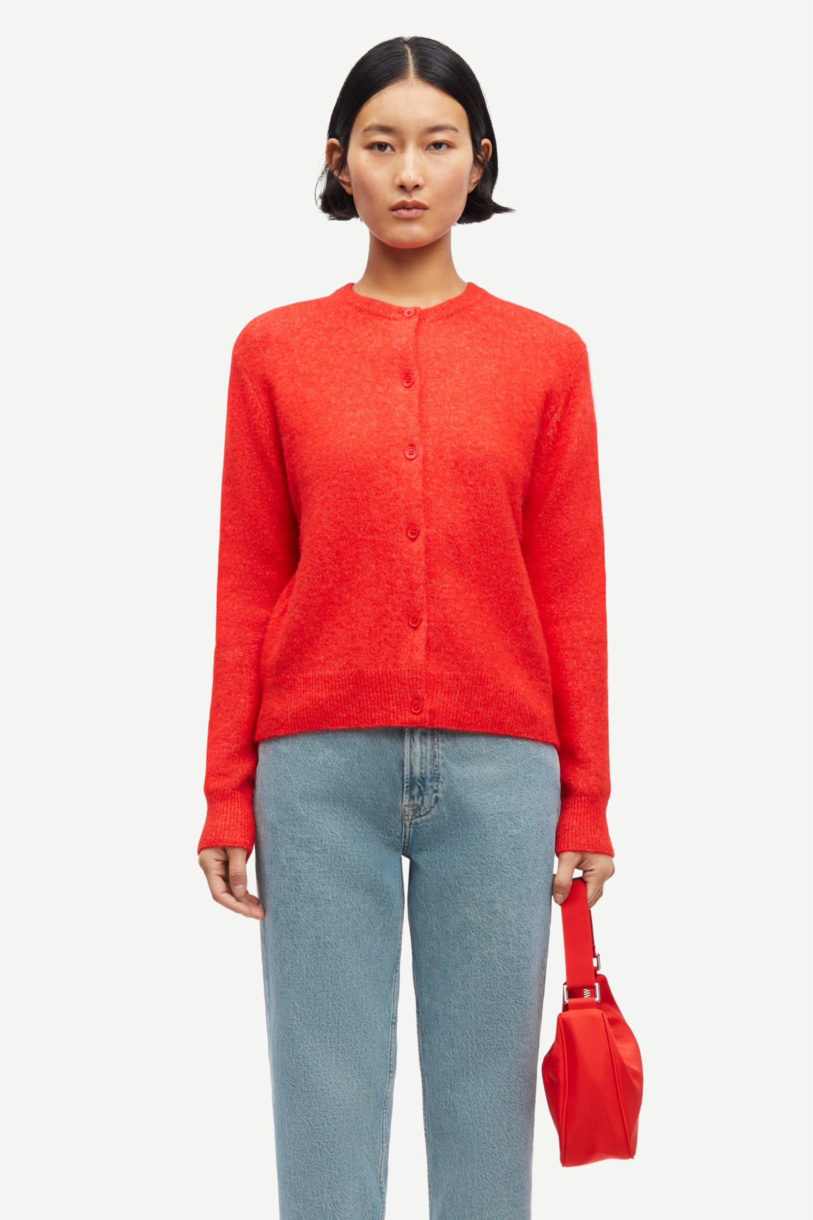Nor short cardigan 7355 FLAME SCARLET