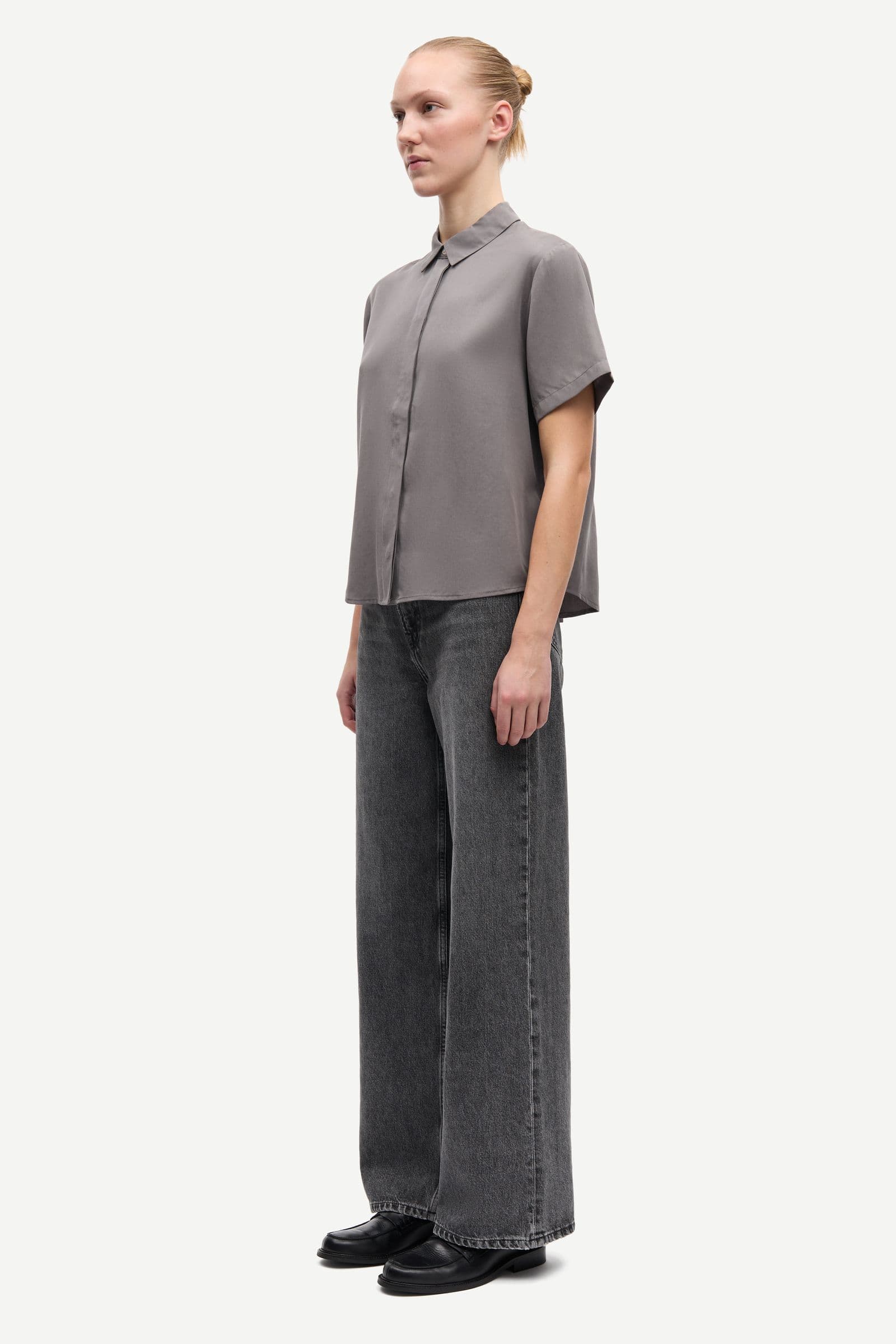 Mina ss shirt 14028 Dark Gull Gray