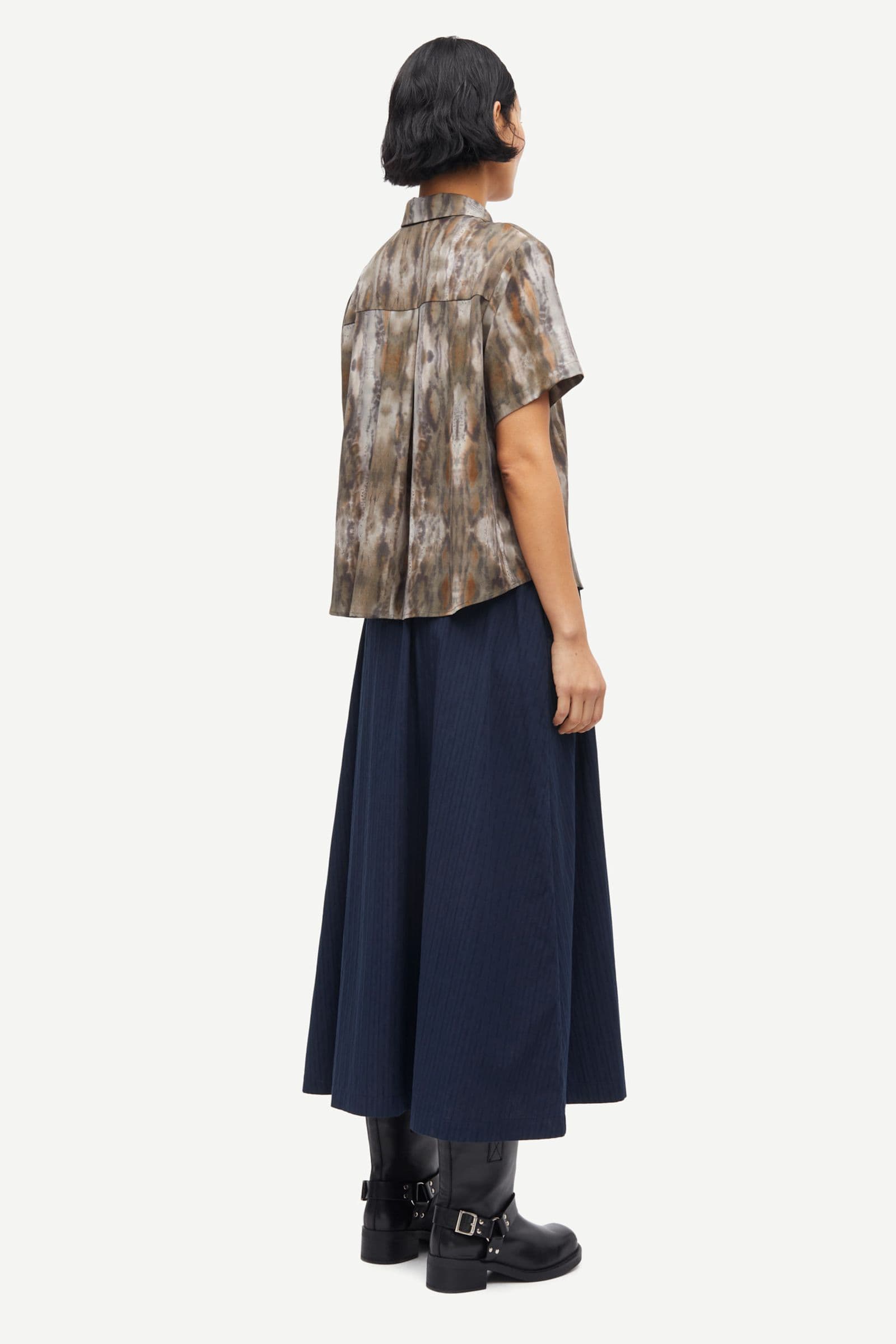 Mina ss shirt 14028 Aquarel Animal Greige