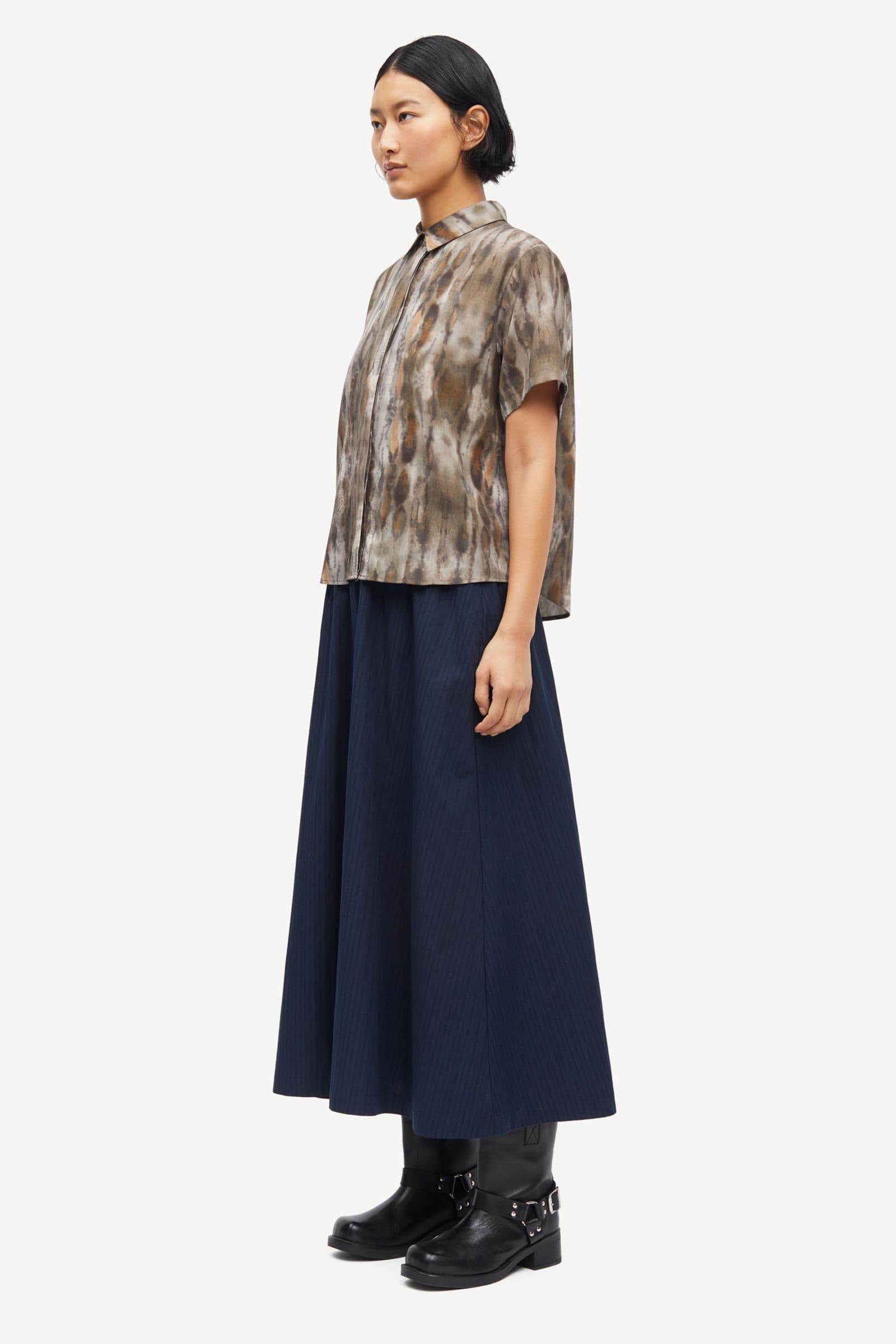 Mina ss shirt 14028 Aquarel Animal Greige