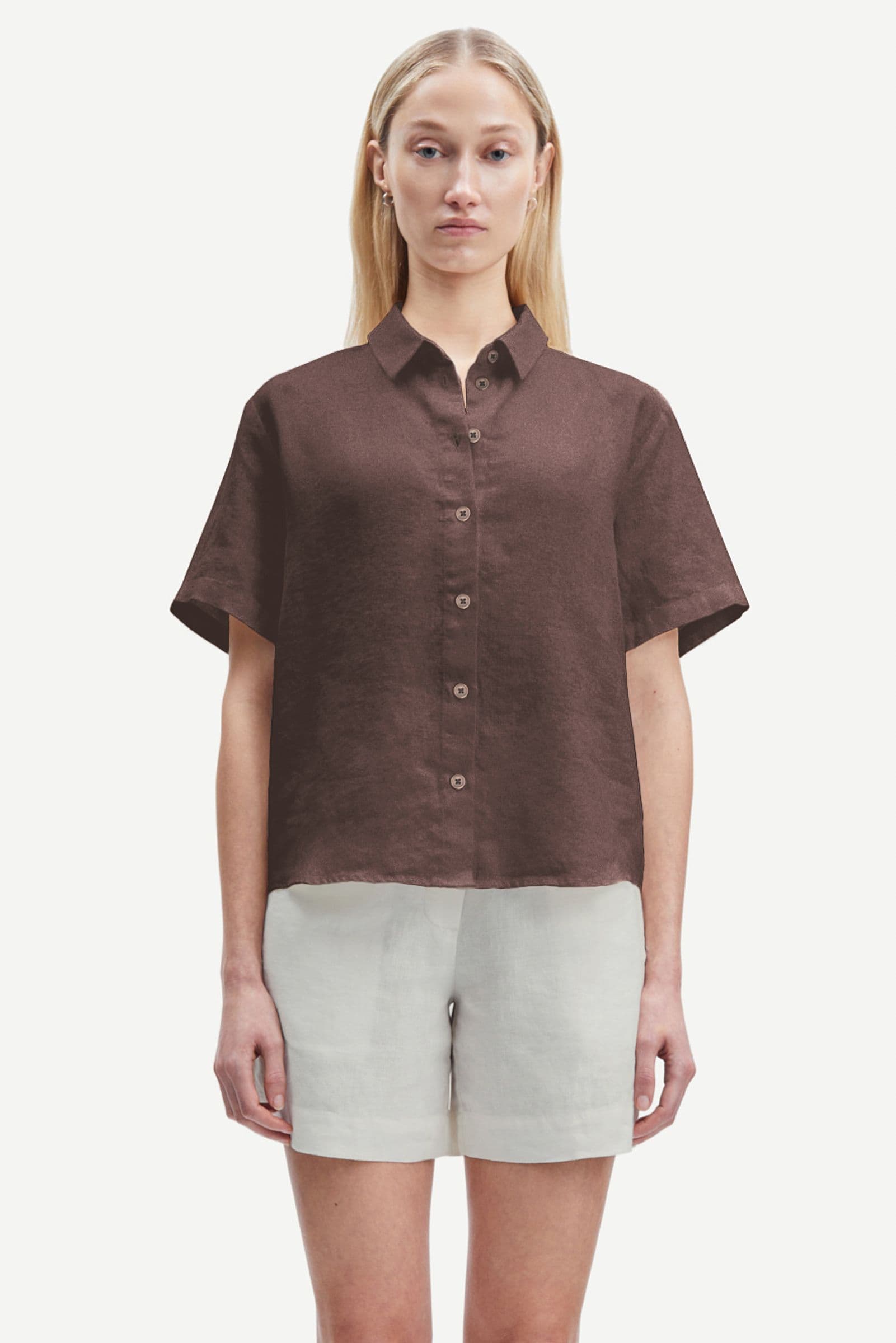 Mina ss shirt np 14329 French Roast