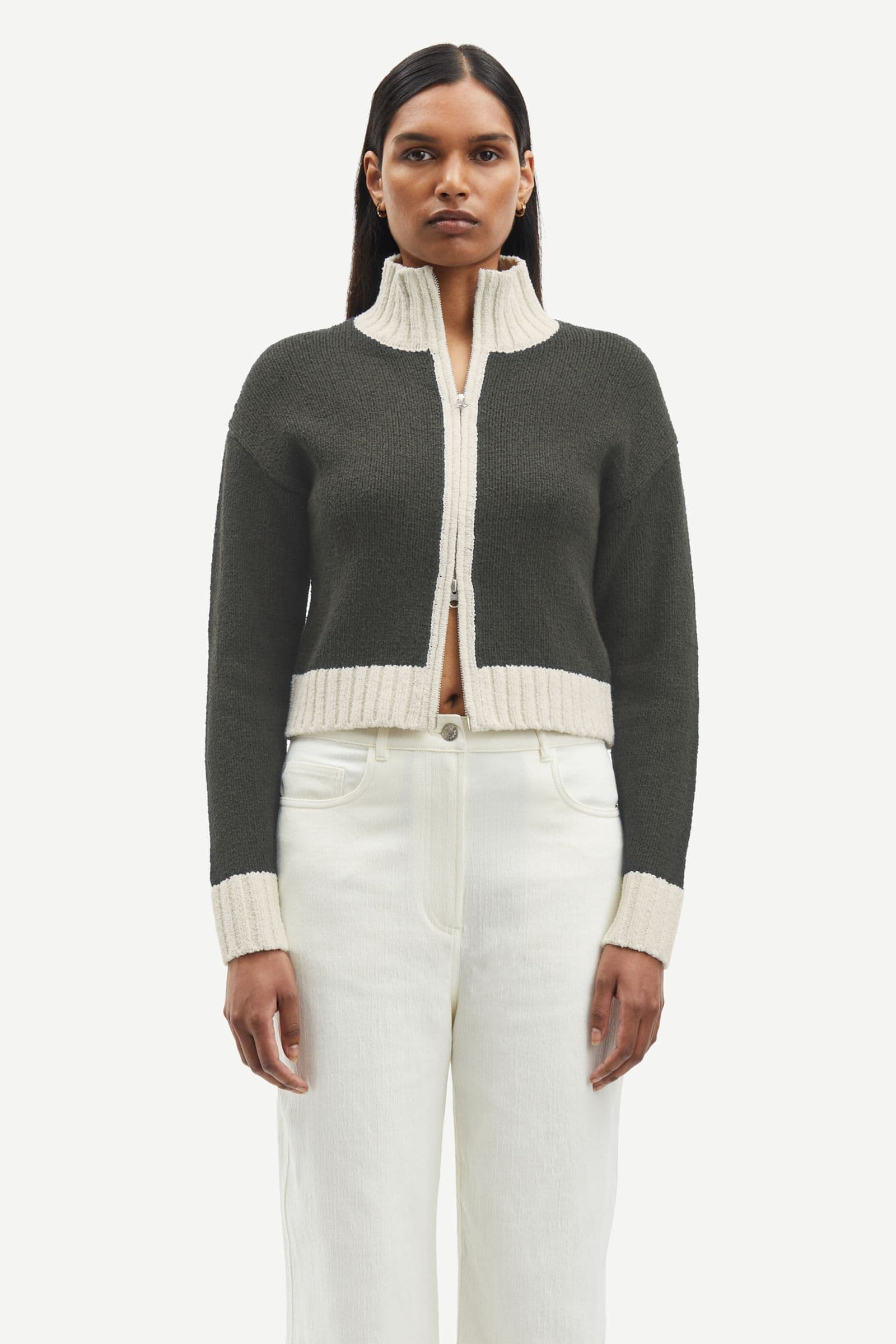 Salou Cardigan 15178 Beluga Contrast