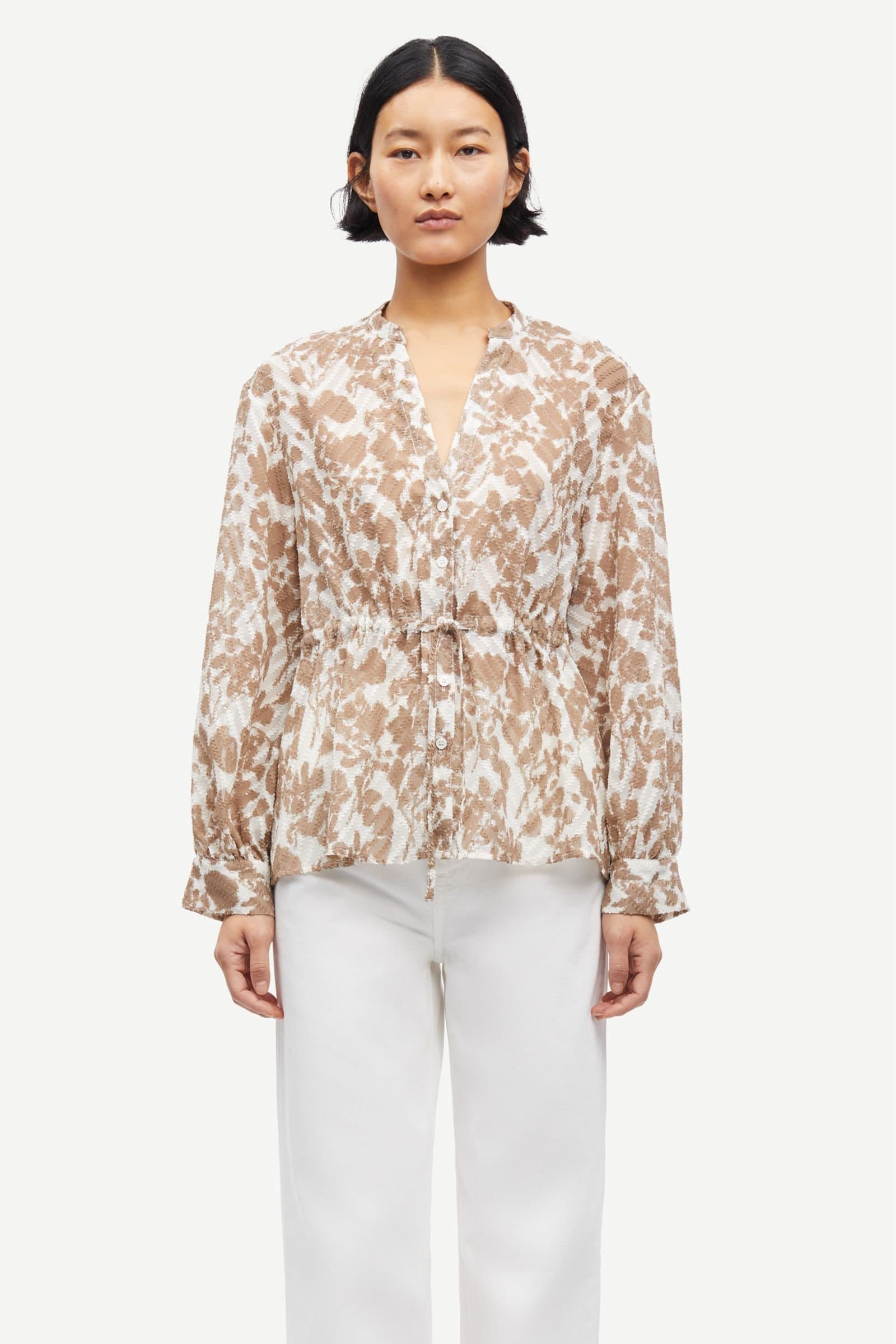 Saamelie blouse 14573 Peony Blur Greige