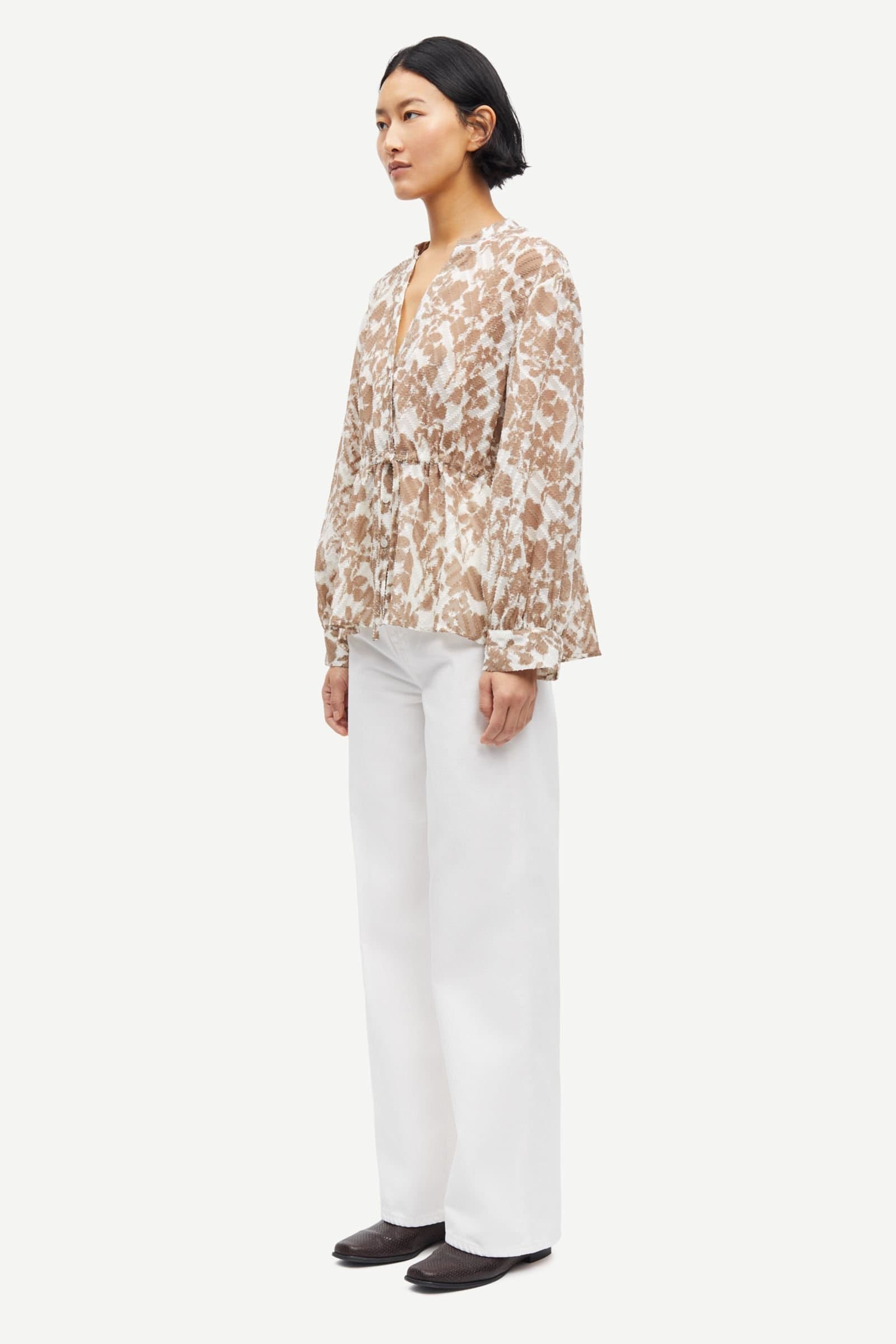 Saamelie blouse 14573 Peony Blur Greige