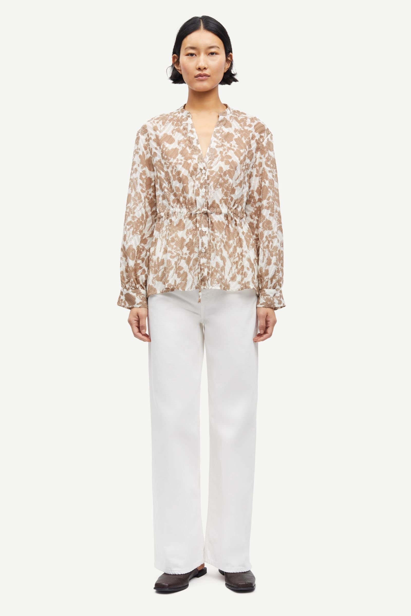 Saamelie blouse 14573 Peony Blur Greige