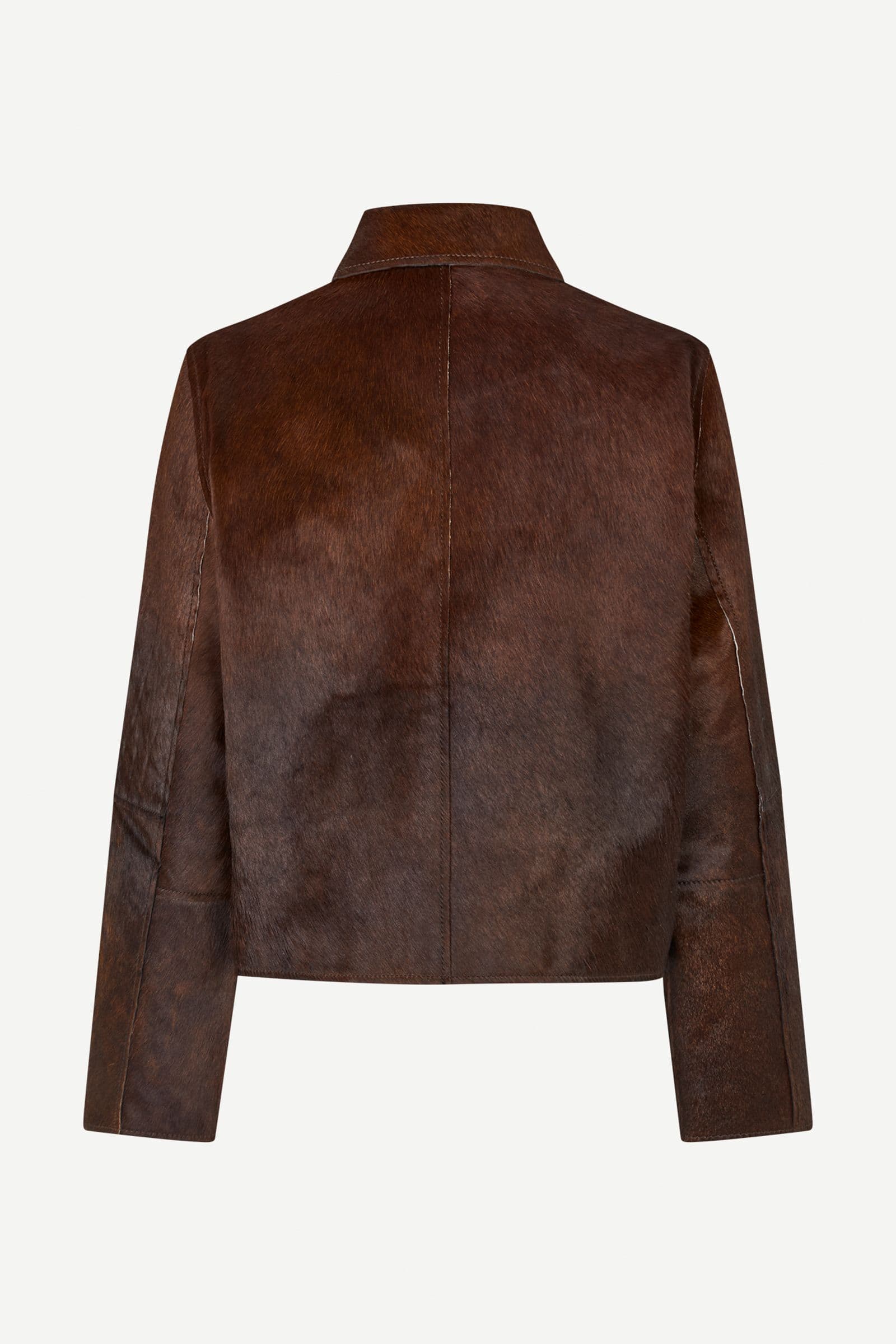 Salylo leather jacket 15374 Dark brown Dip-dye