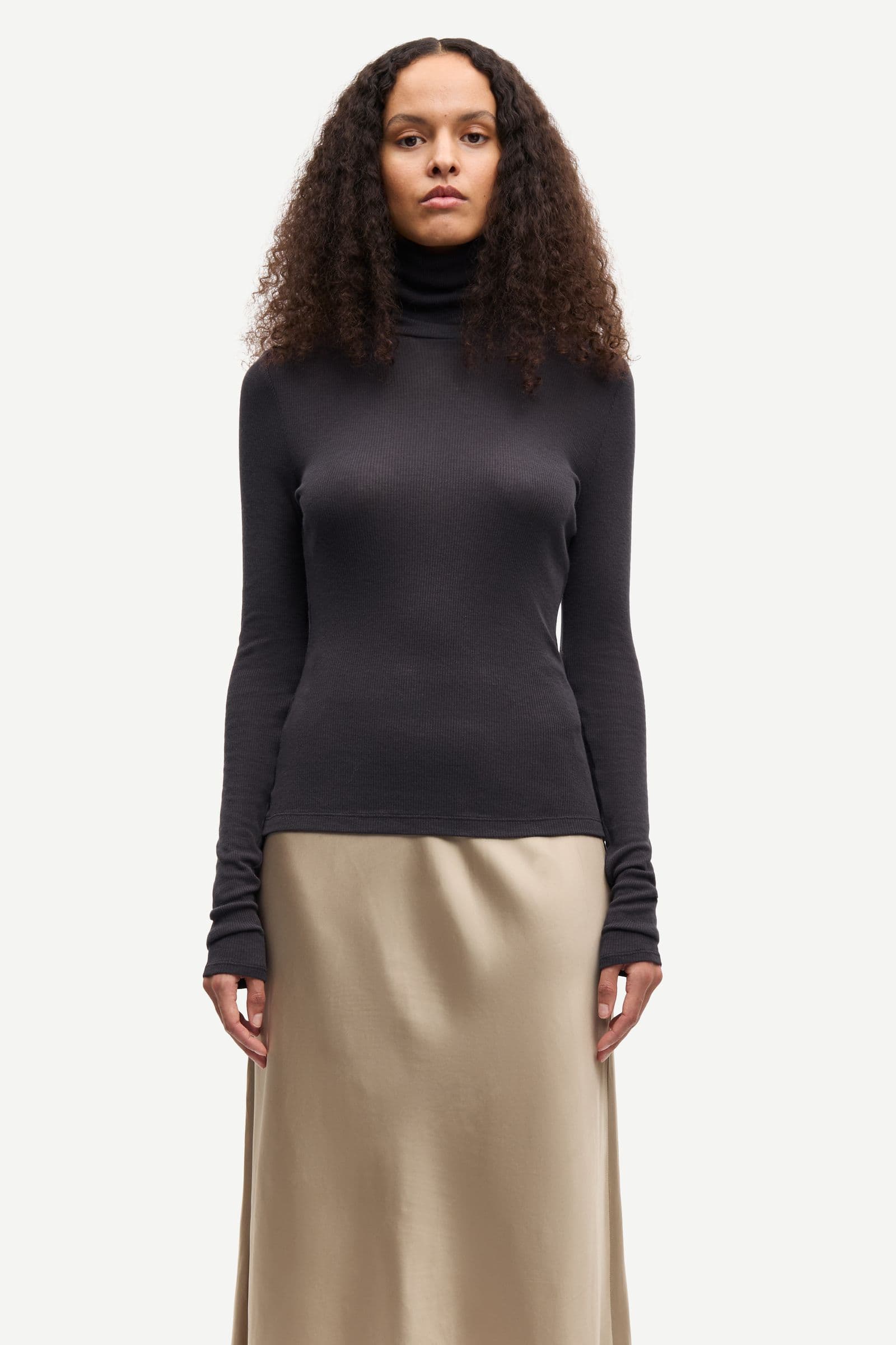 Sasonnet ls t-neck 15338 Charcoal Art