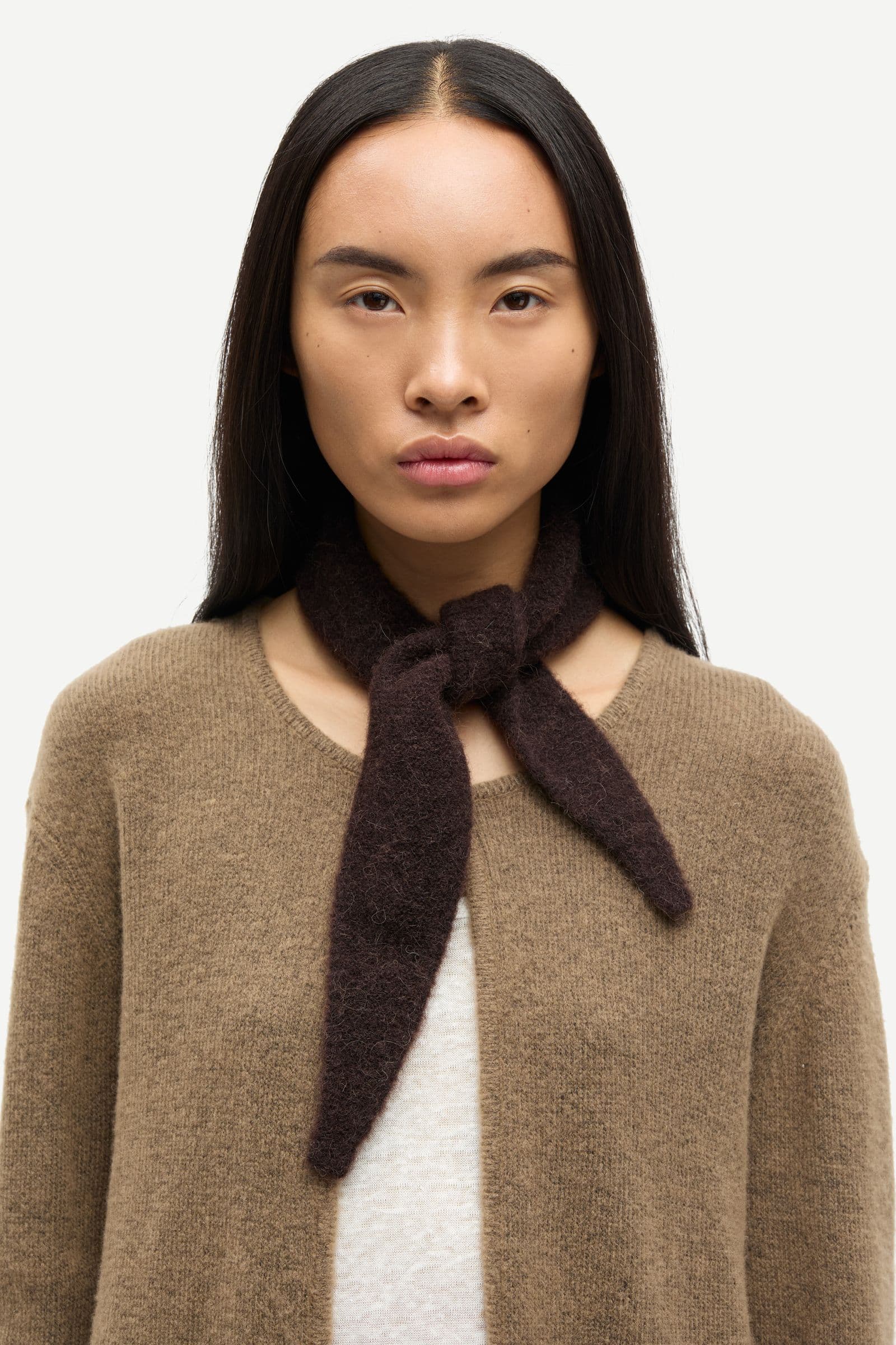 Sanor diamond scarf 7355 Black Coffee