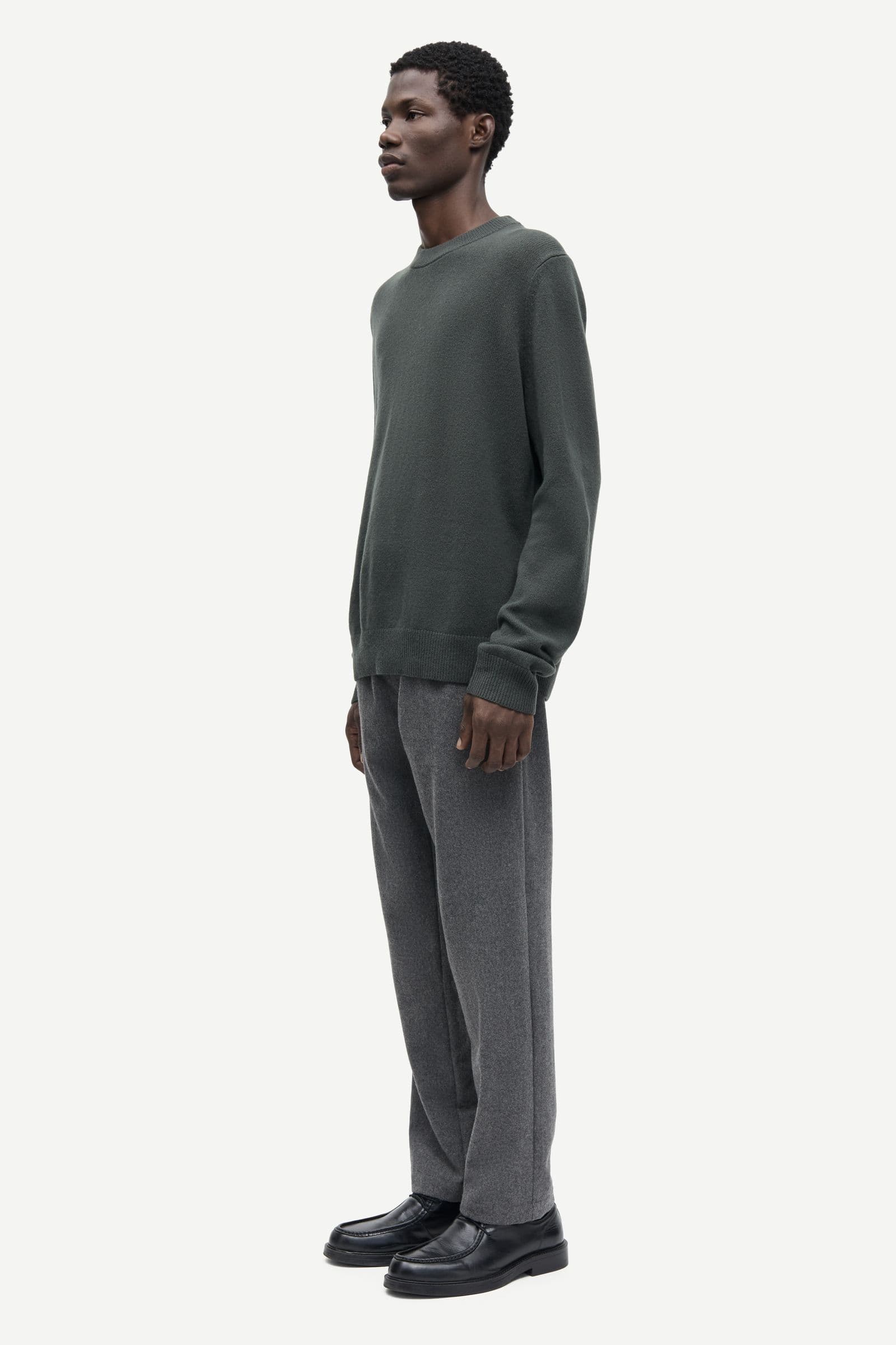 Isak Knit Sweater 15010 Dark Evergreen