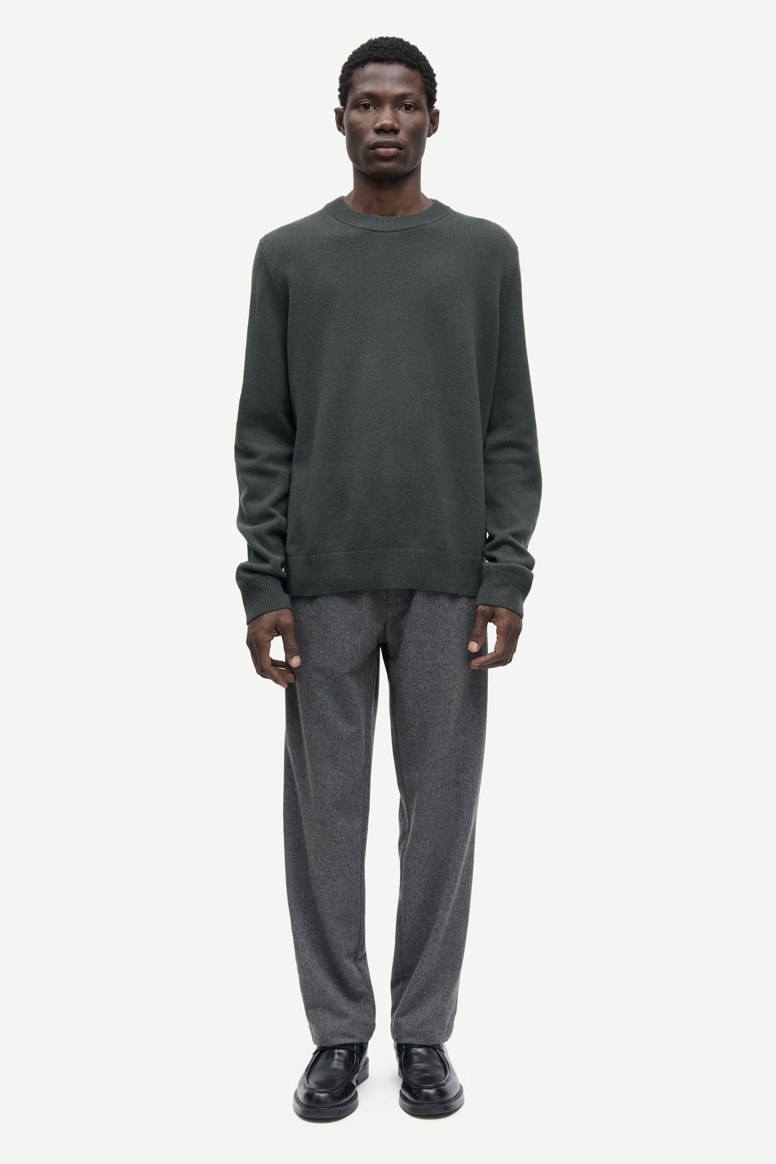 Isak Knit Sweater 15010 Dark Evergreen