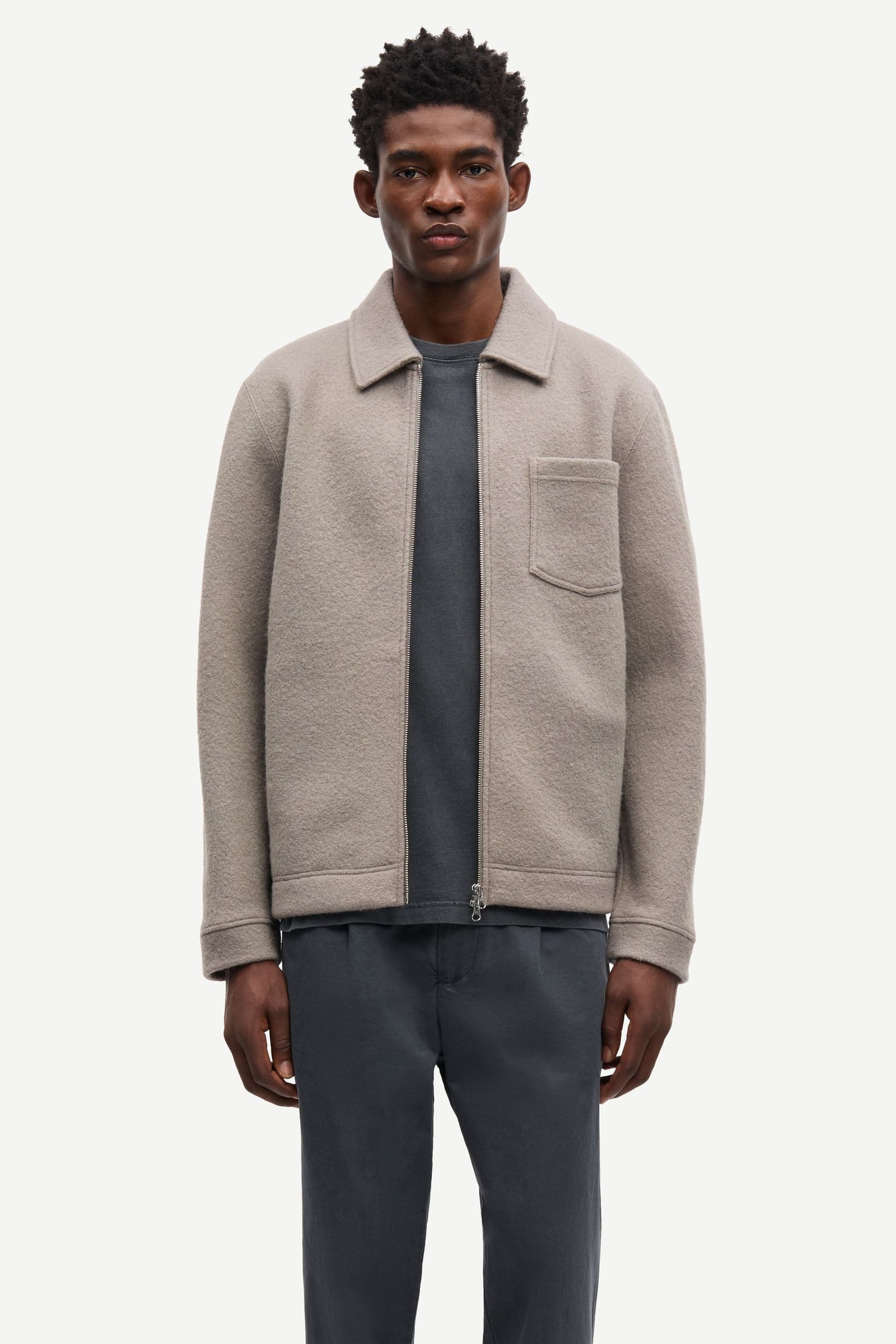 Hannes full zip 14612 Elephant Skin
