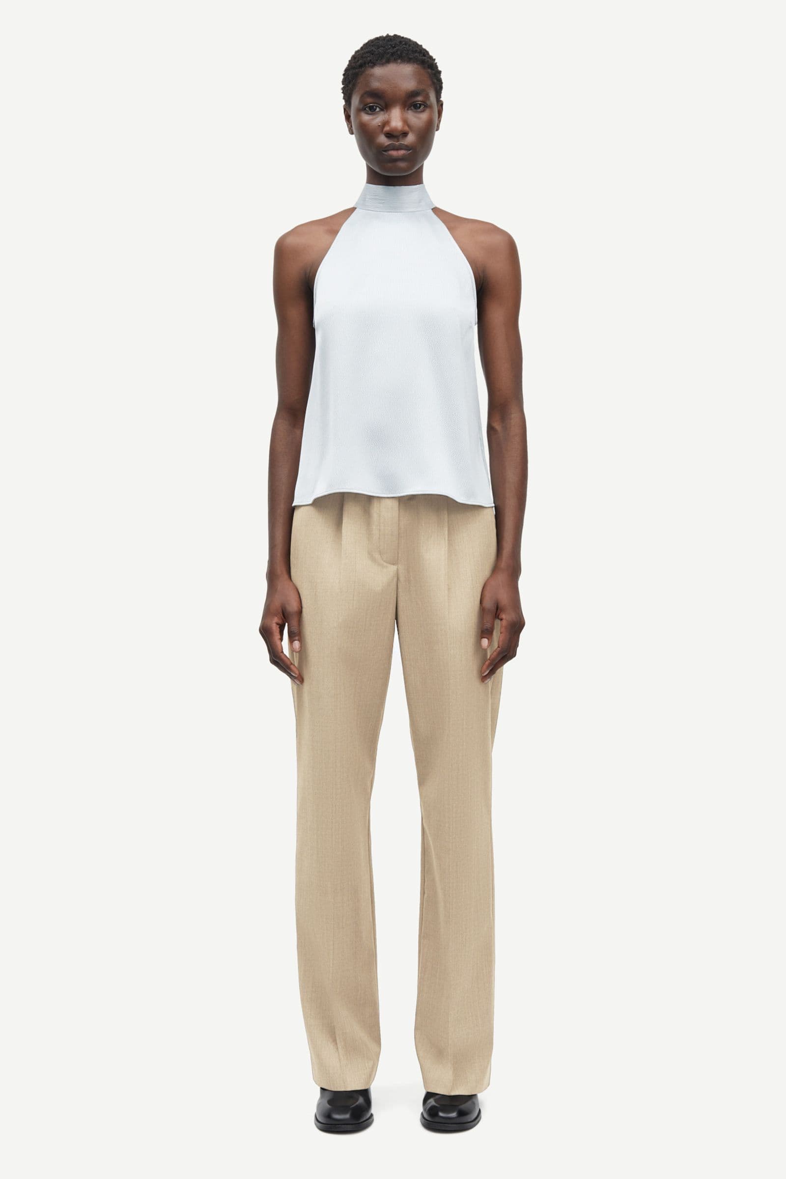 Satove trousers 15449 White Pepper