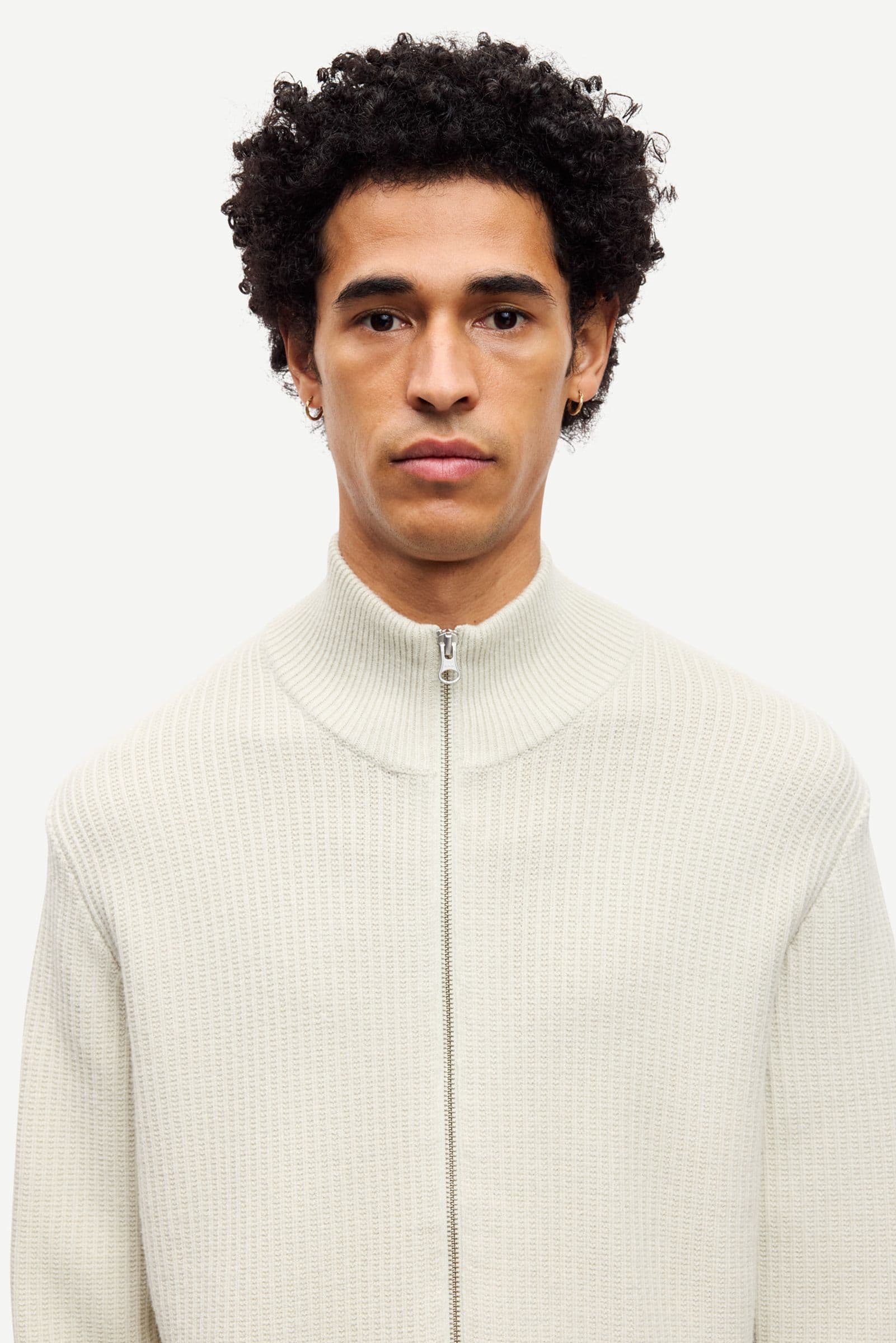 Sadem zip cardigan 10490 Silver Birch