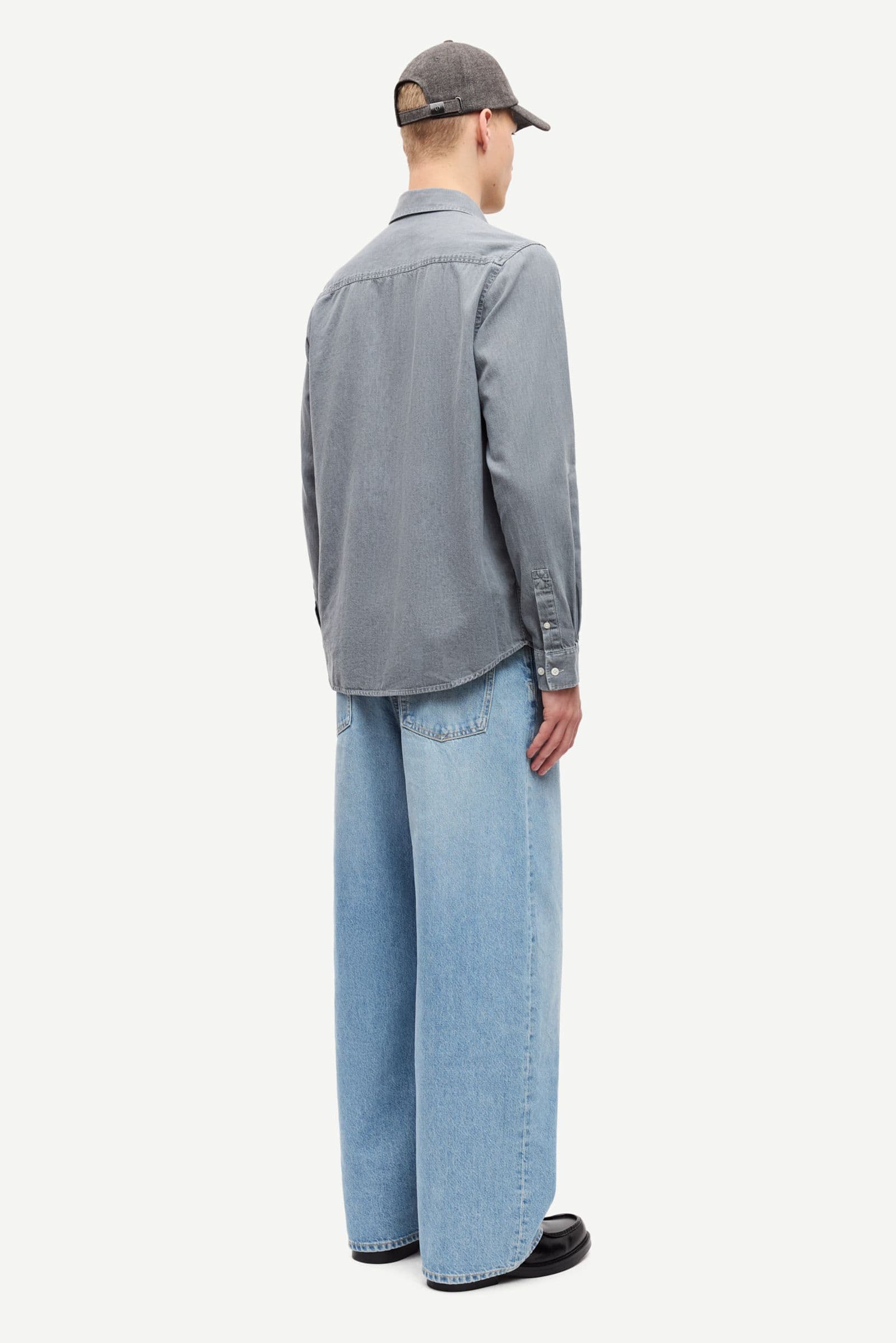 Saryan P shirt 15248 Light grey chambray