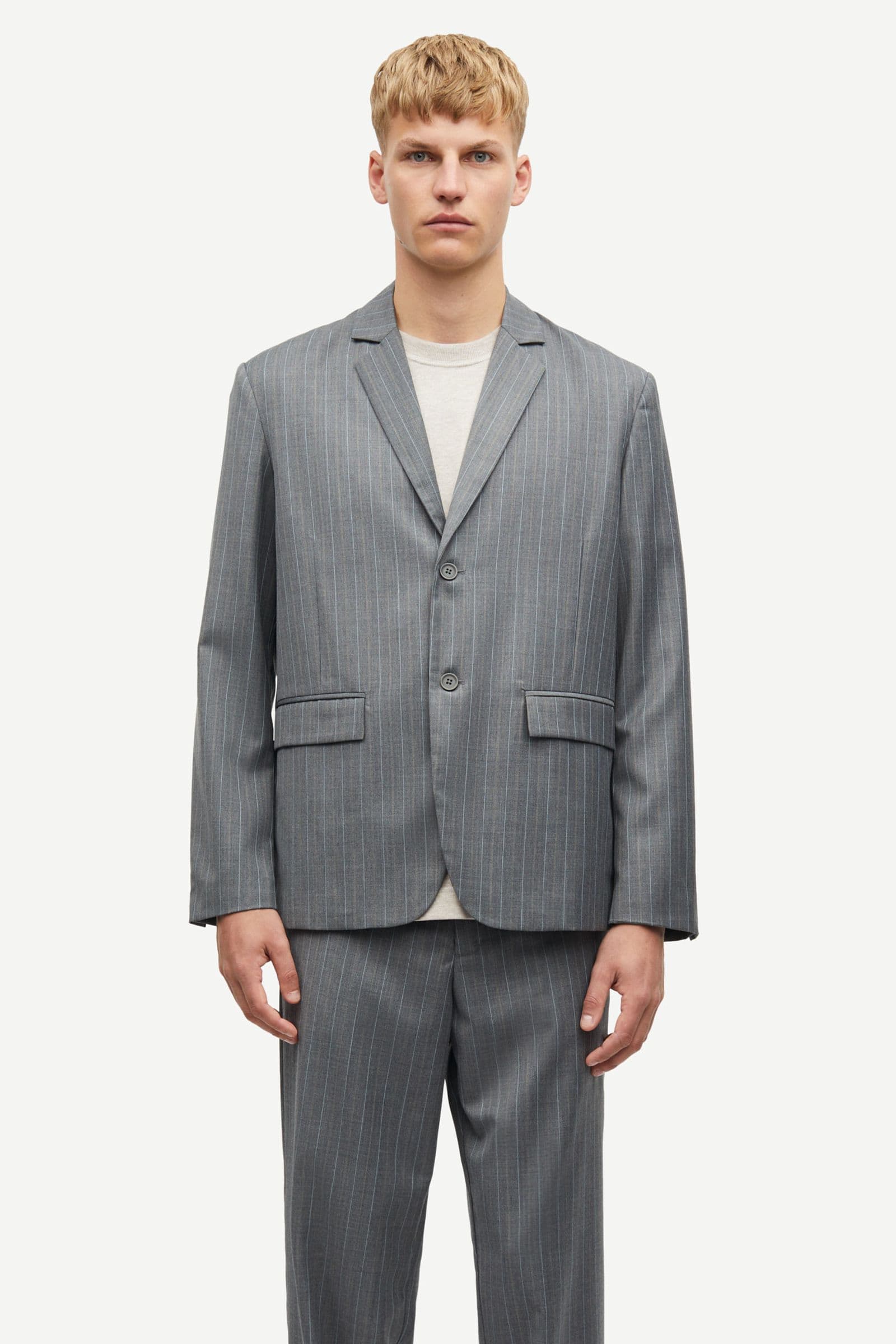 Sacho blazer jacket 15438 Grey pinstripe