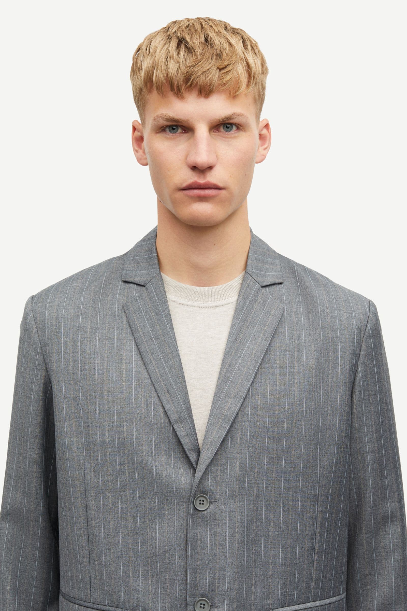 Sacho blazer jacket 15438 Grey pinstripe