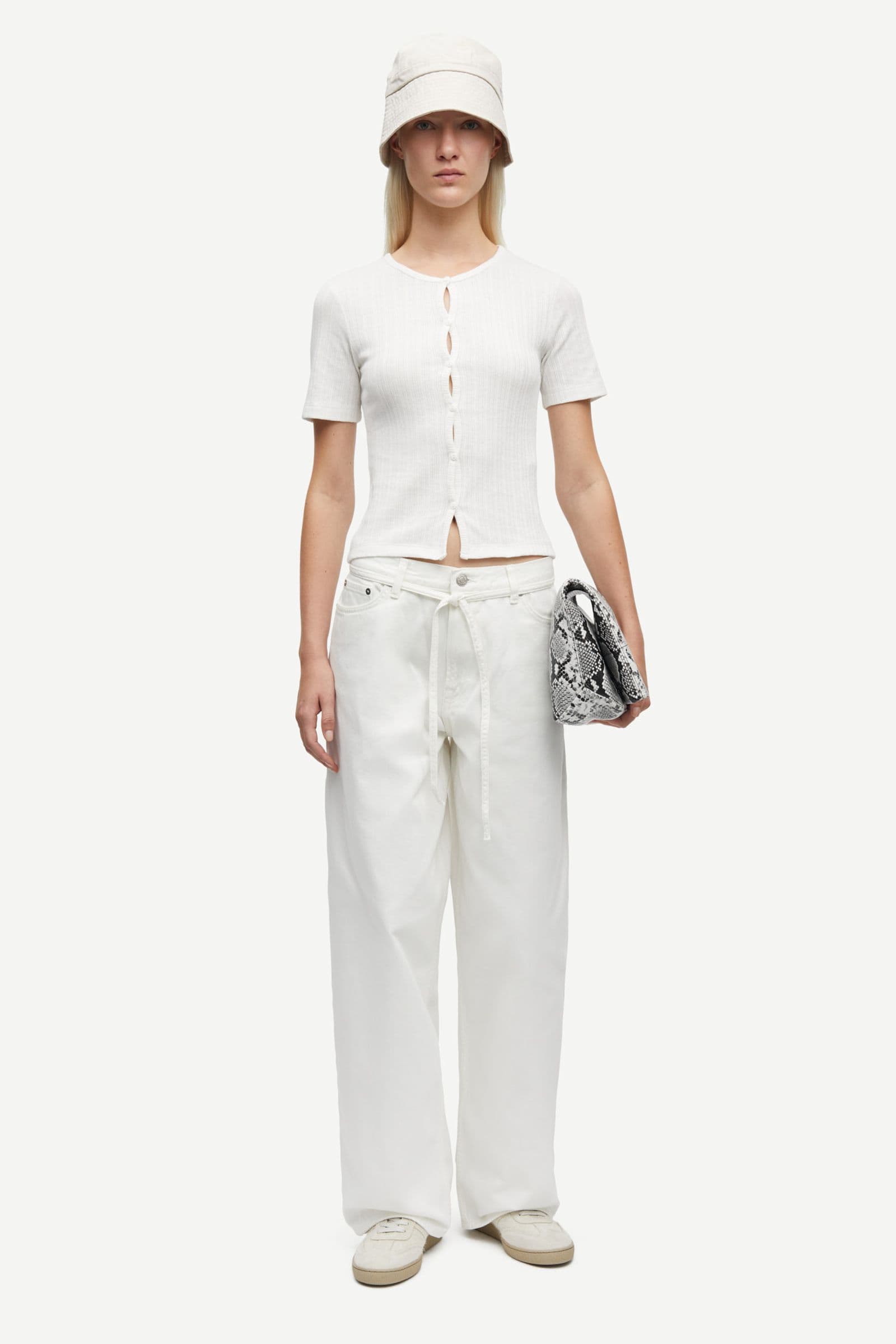 Saharper jeans belt 15620 White rock