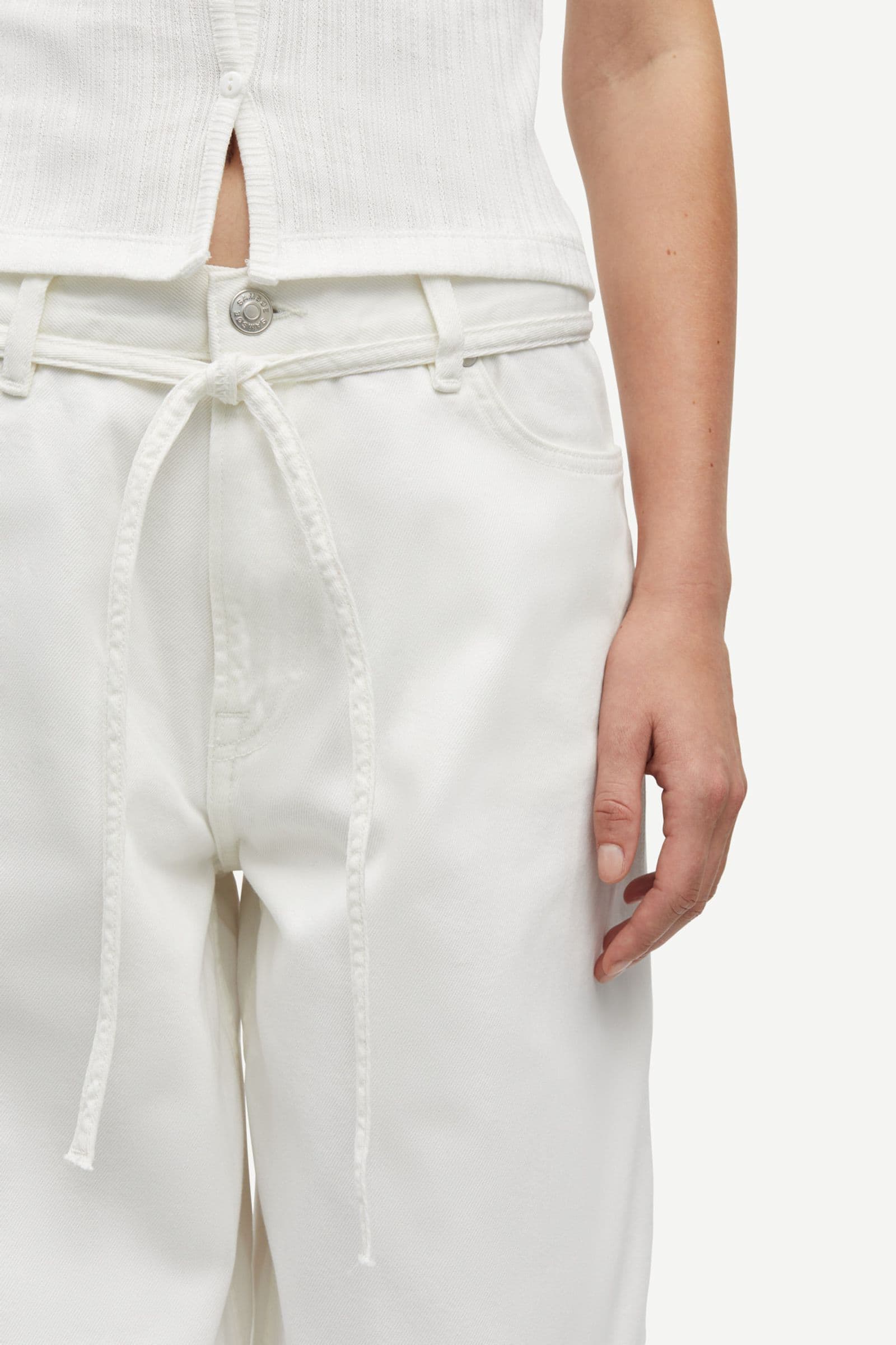 Saharper jeans belt 15620 White rock