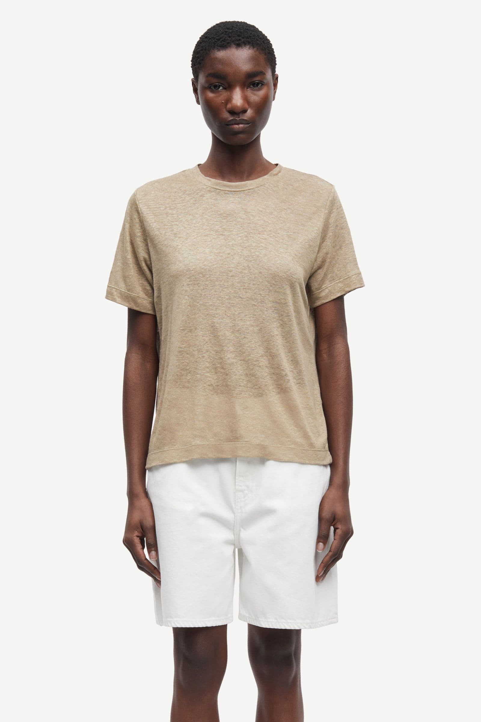 Sacamino ss t-shirt 15202 Greige