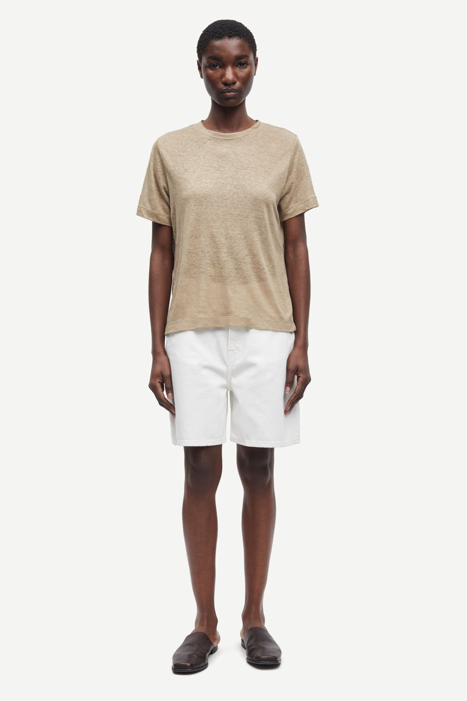 Sacamino ss t-shirt 15202 Greige