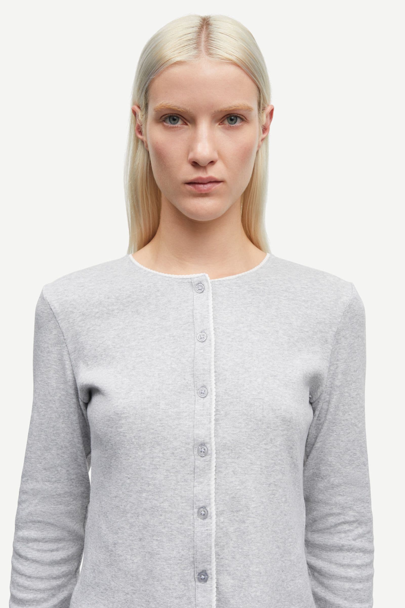 Sajune ls cardigan 7542 LIGHT GREY MEL.
