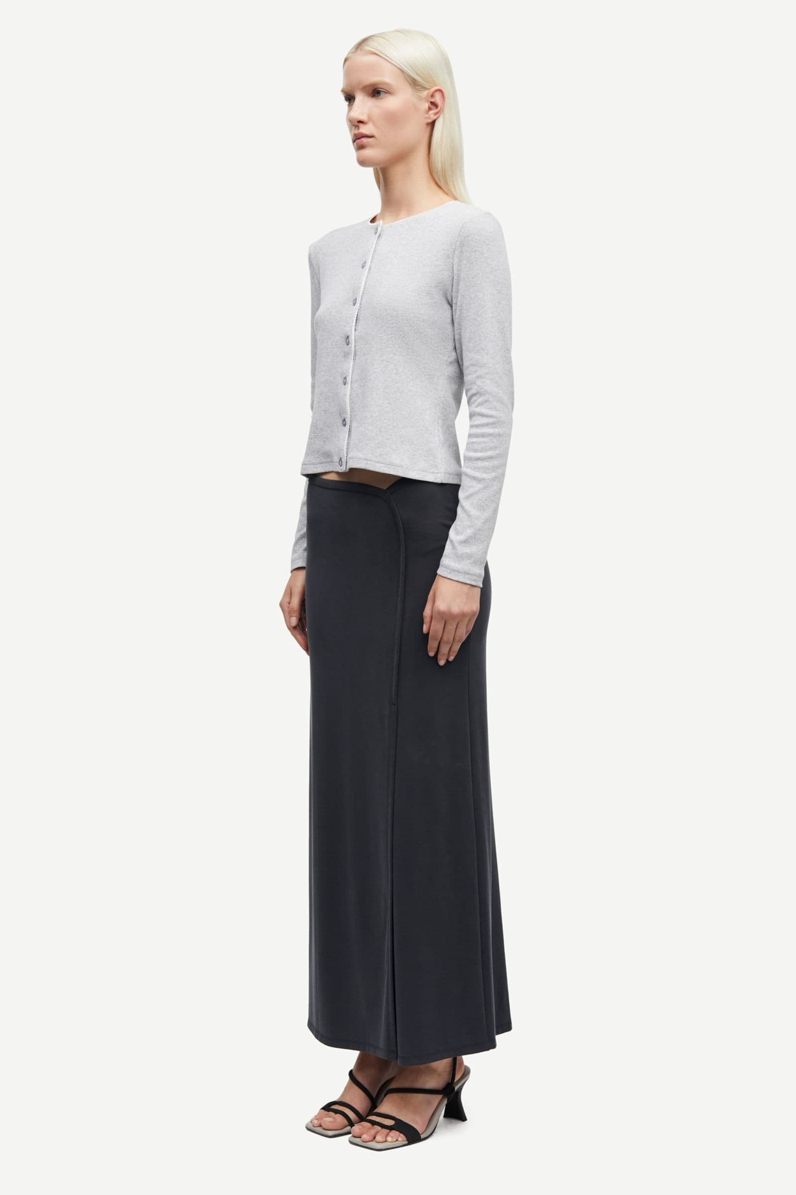 Sajune ls cardigan 7542 LIGHT GREY MEL.