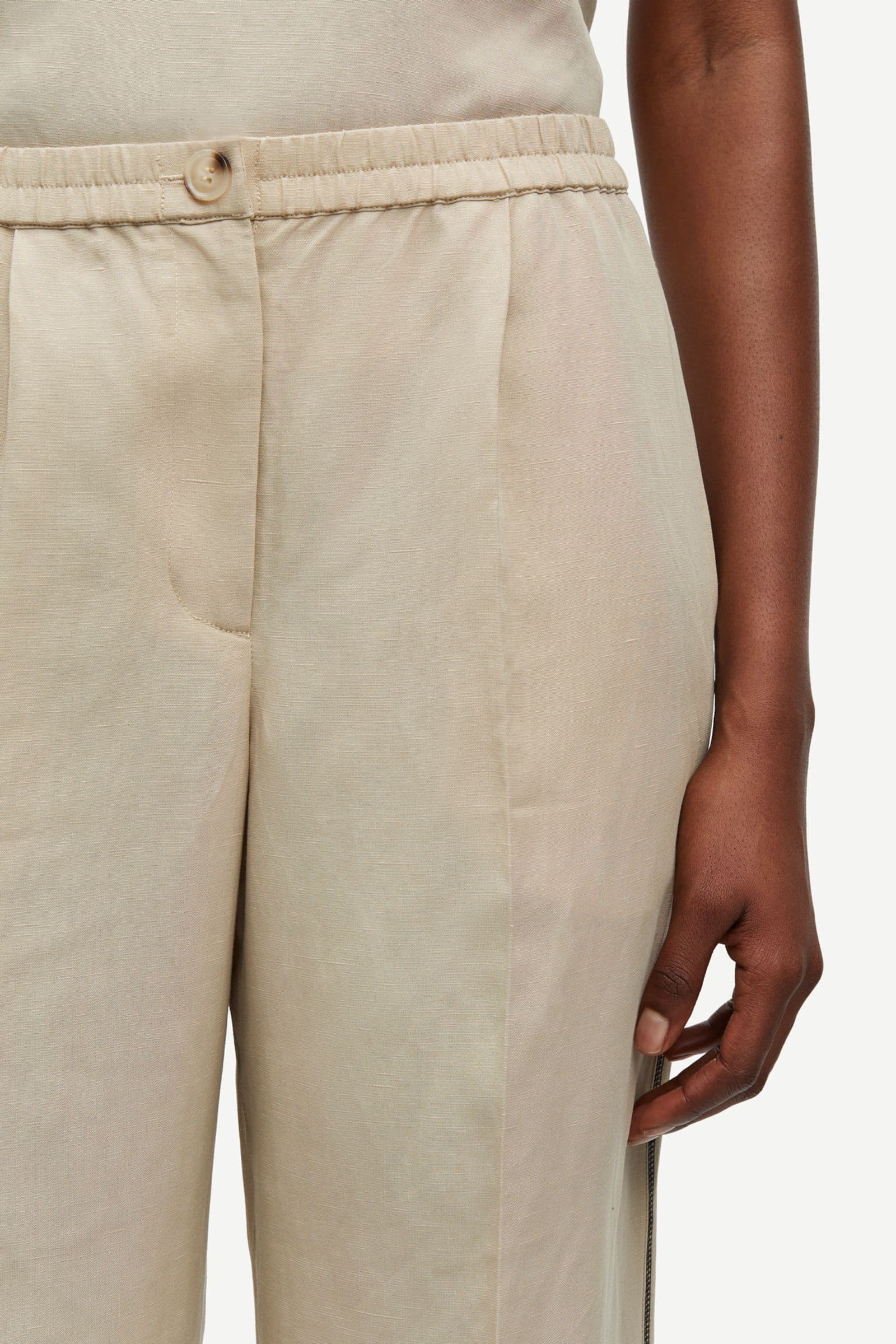 Satove trousers 15262 White Pepper