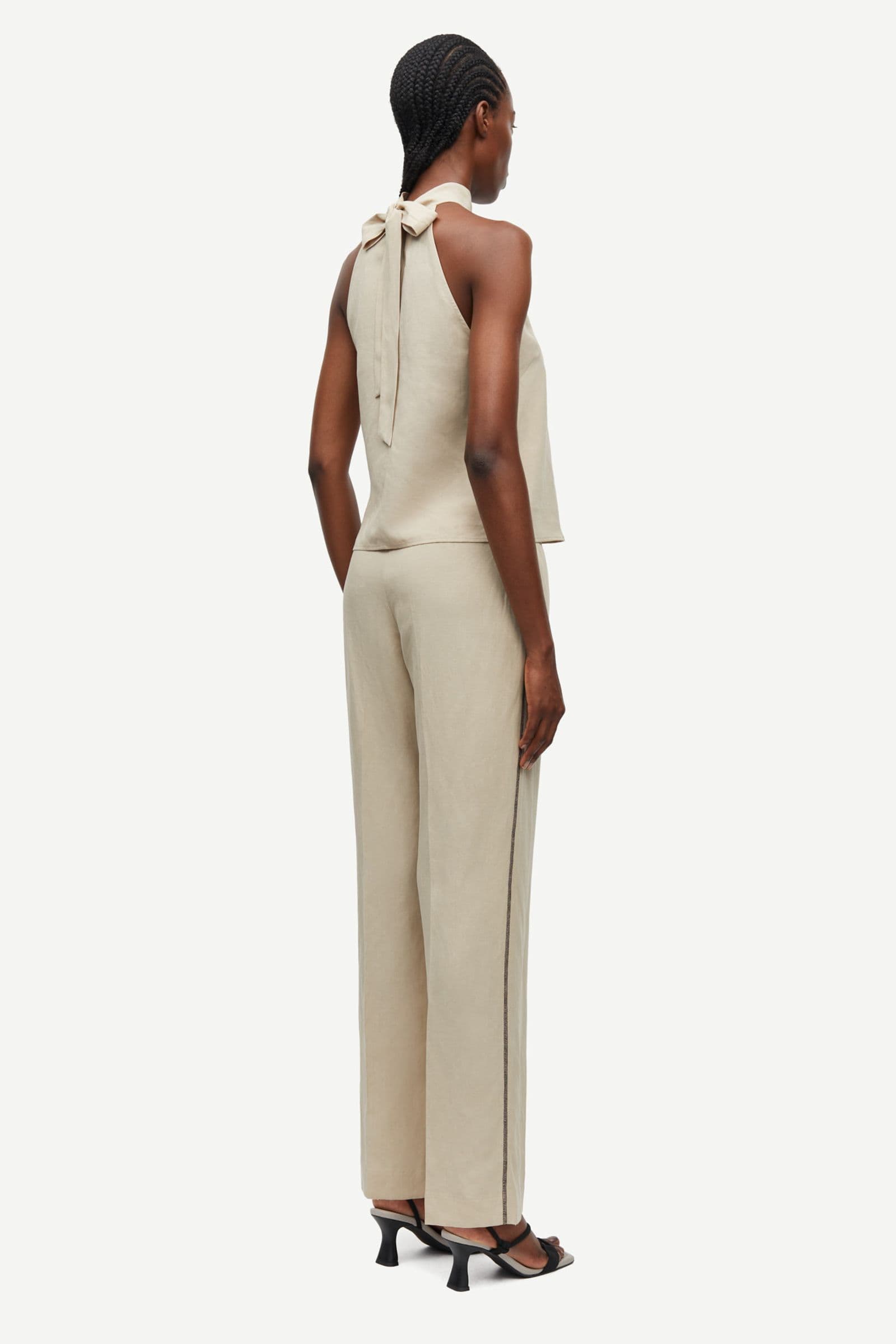 Satove trousers 15262 White Pepper