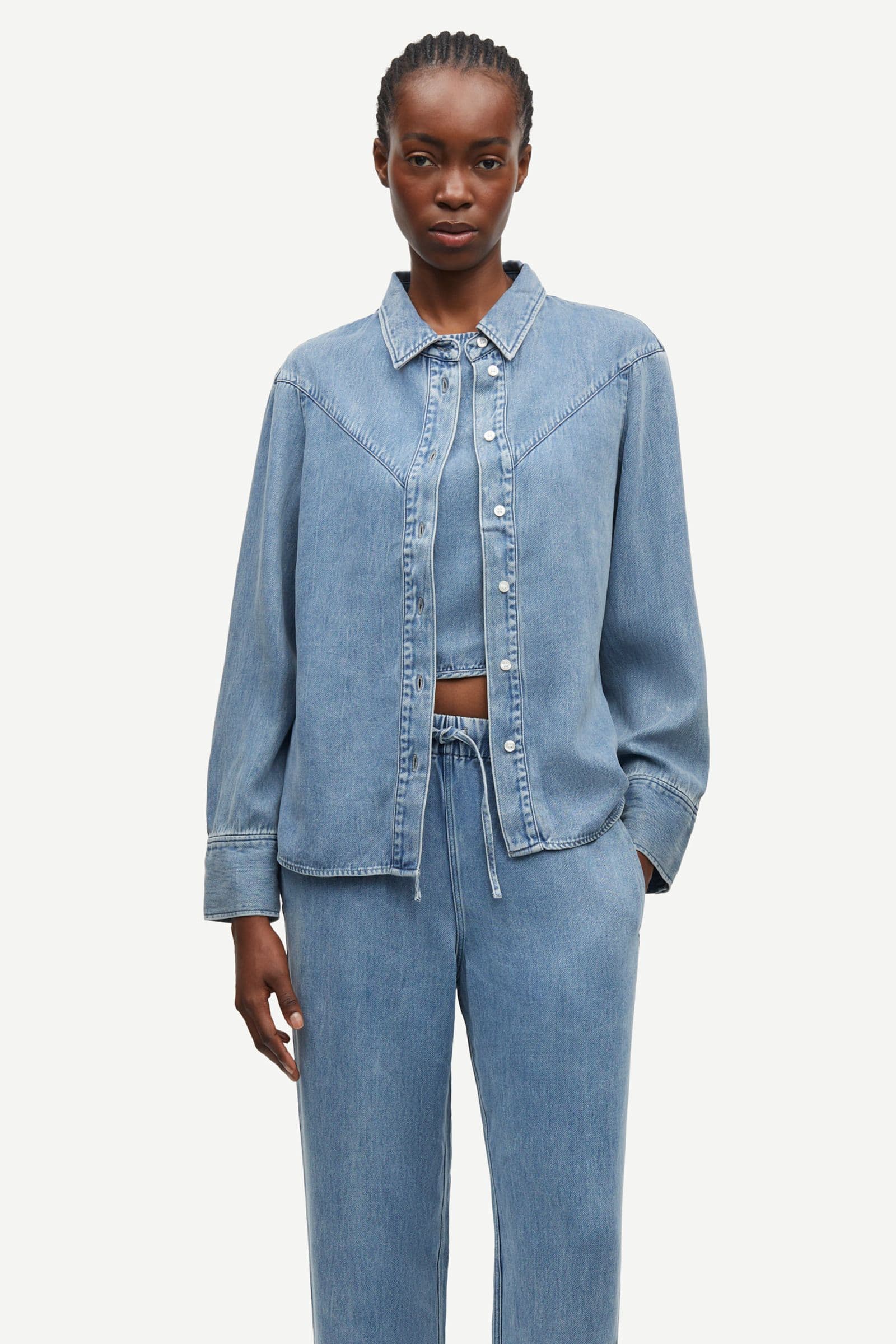 Samos shirt 15645 Denim Blue
