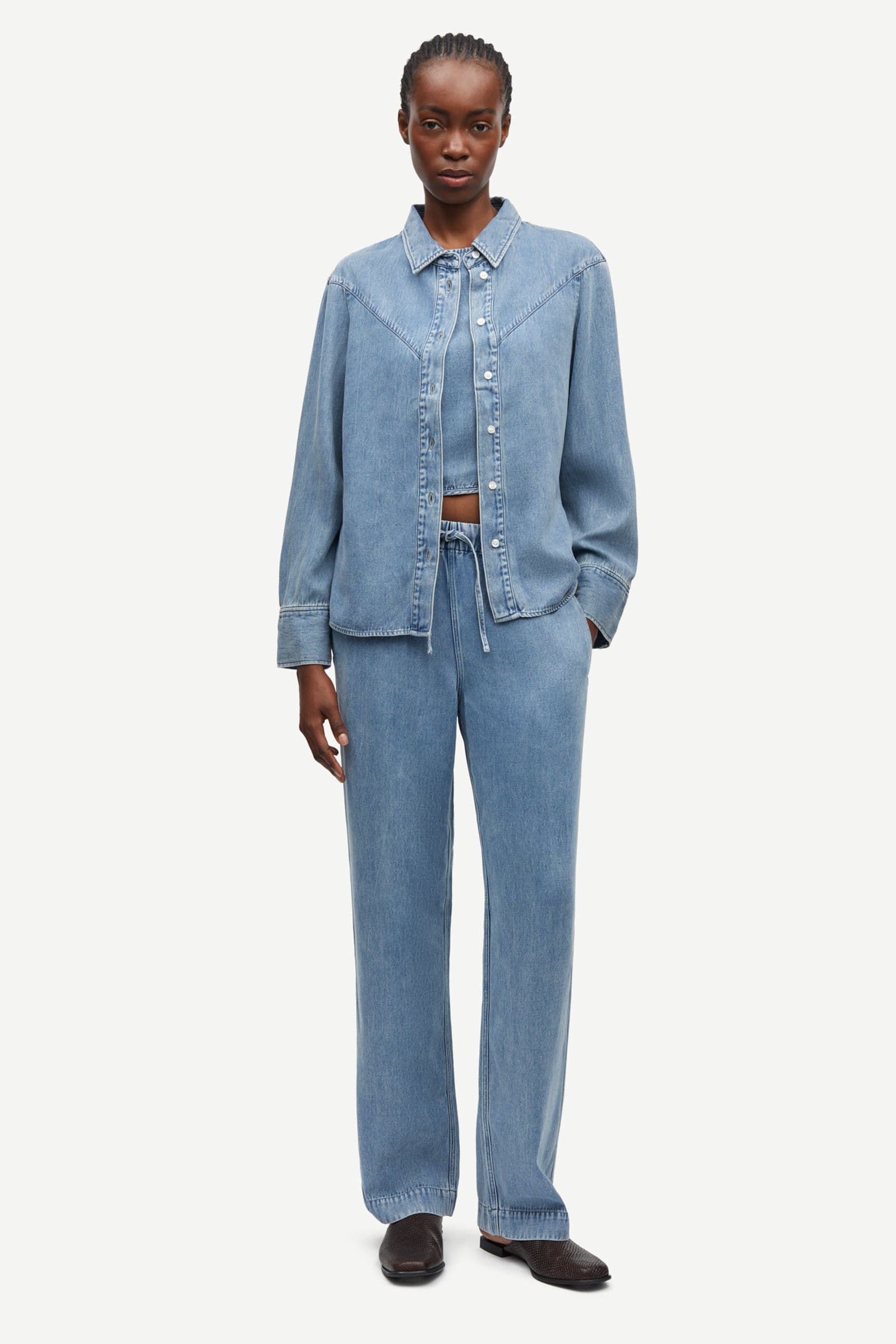 Samos shirt 15645 Denim Blue