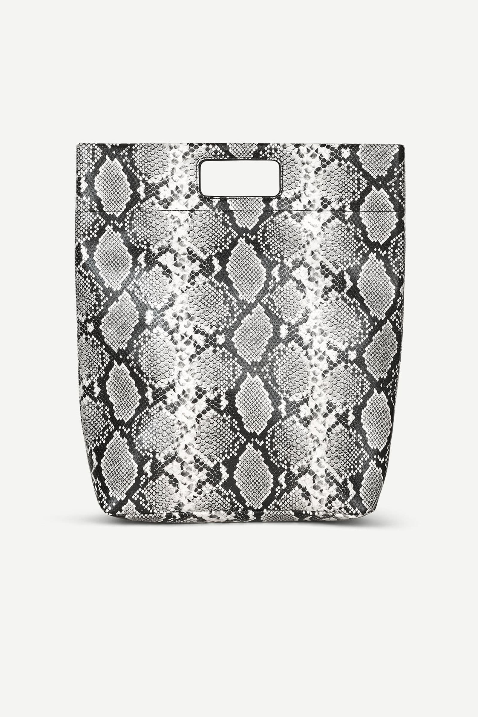 Sajennie tote bag 15682 Black White Snake