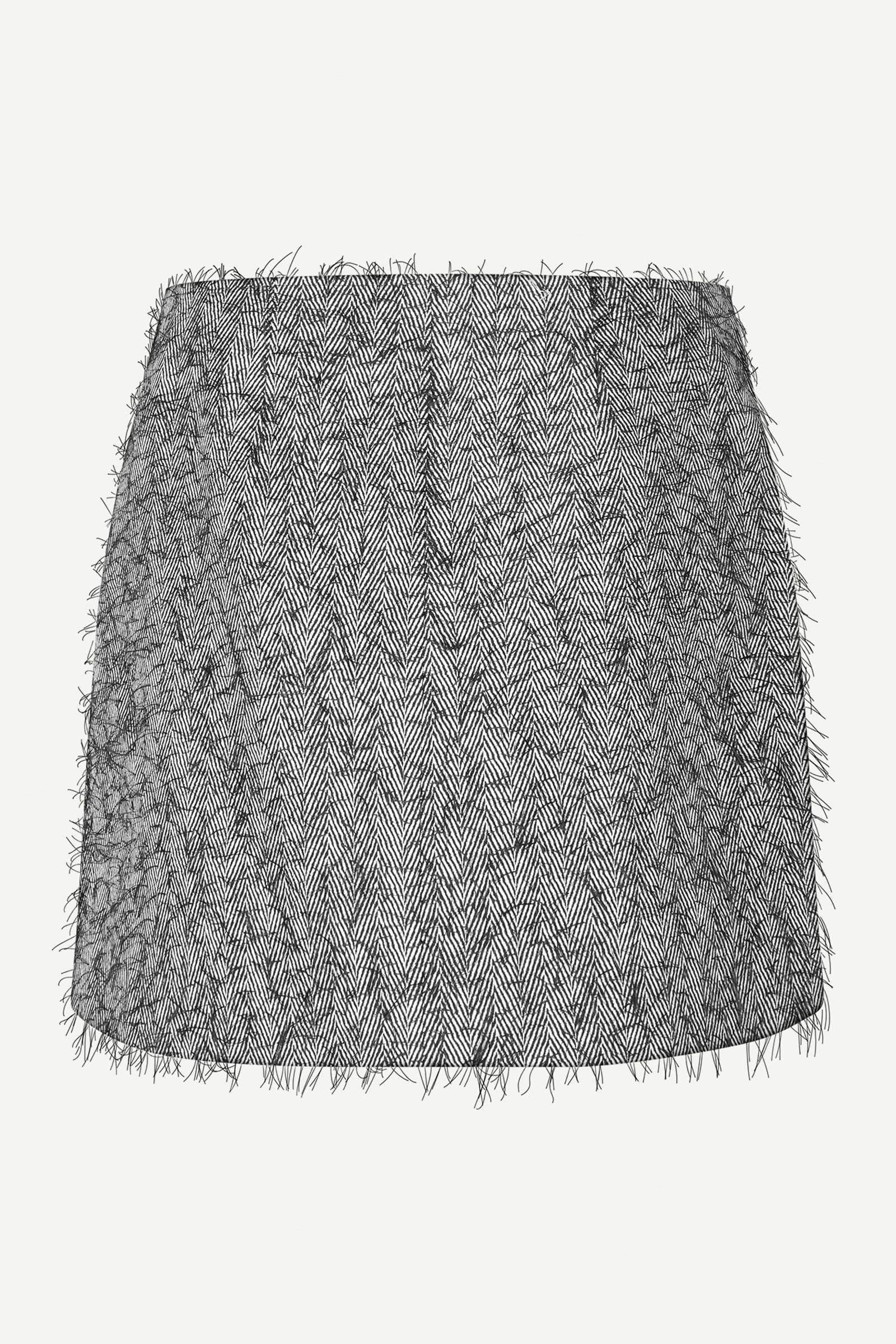Saneem skirt 15791 Black White Herringbone