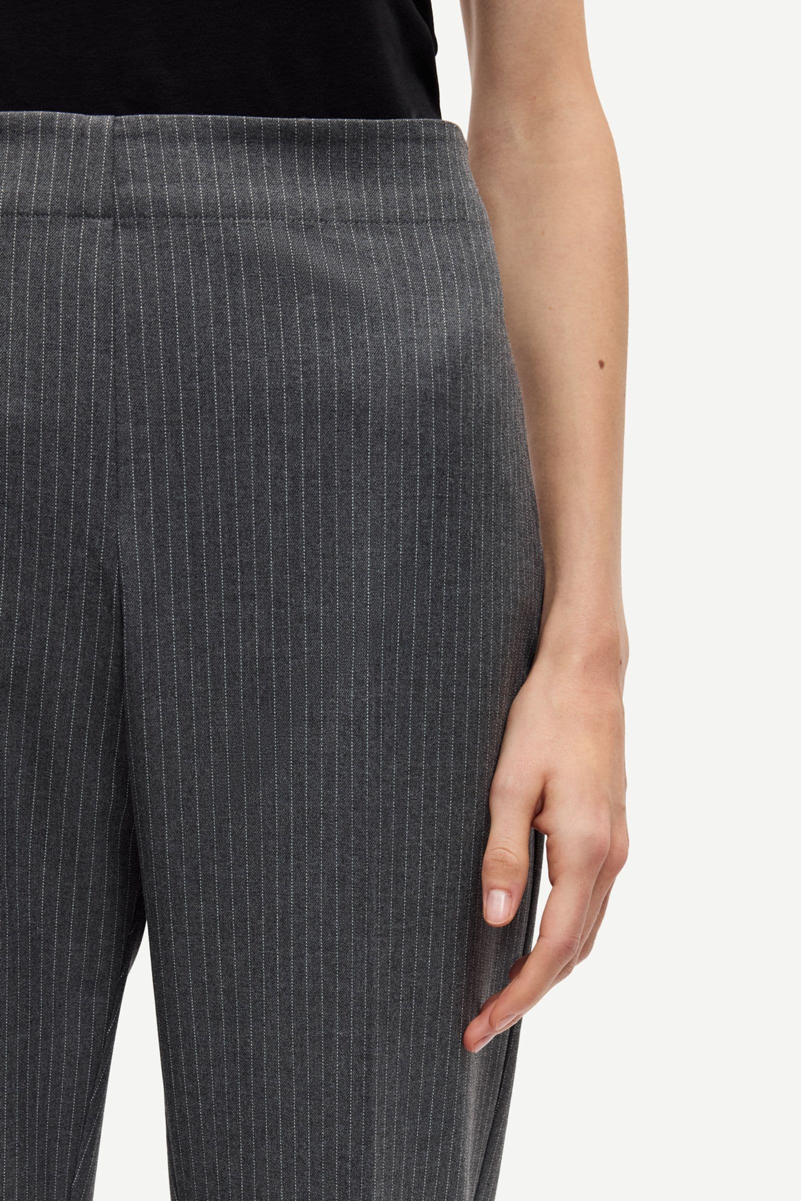 Sacorla trousers 15496 Dark Gull Gray Pinstripe