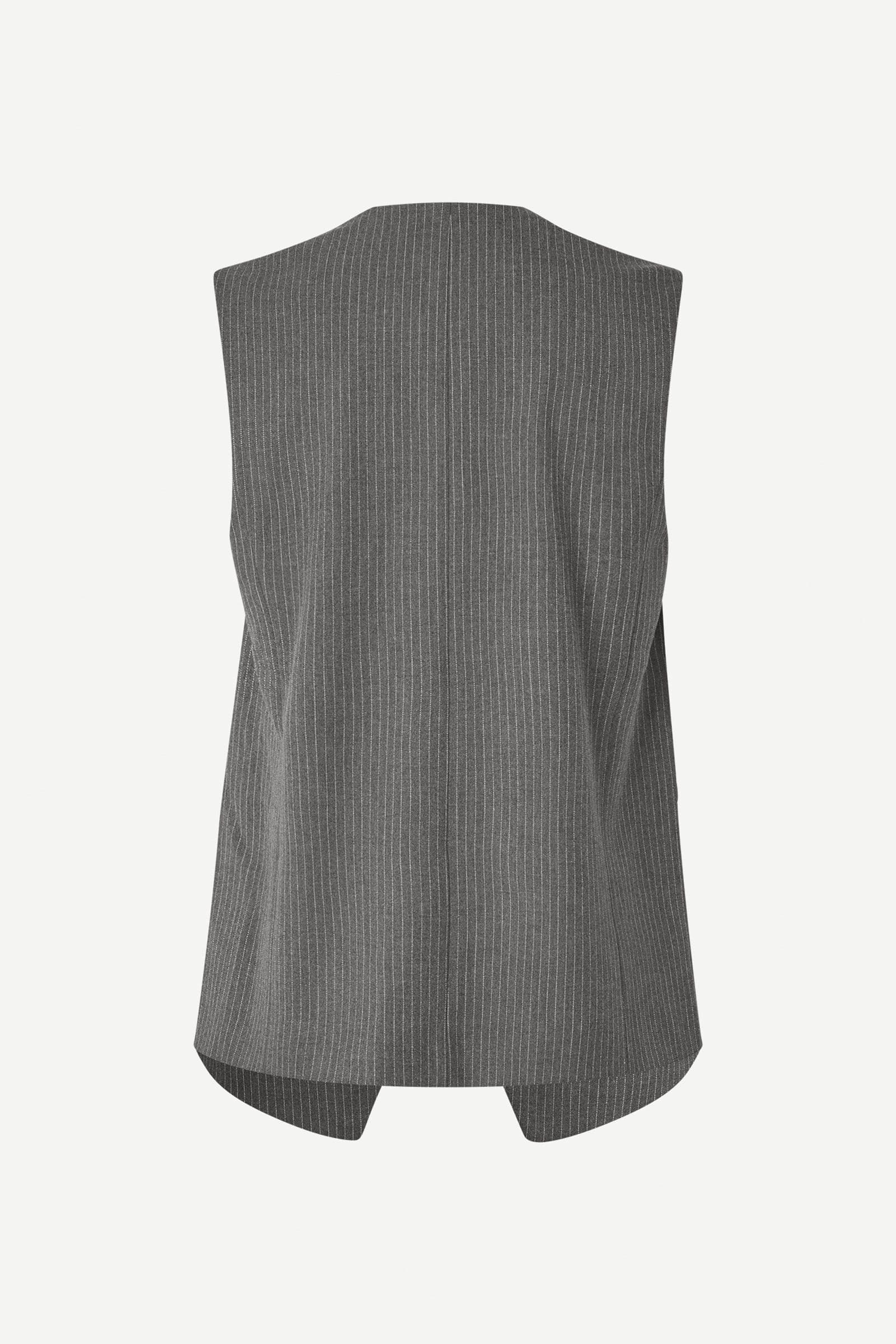 Saleni vest 15496 Dark Gull Gray Pinstripe