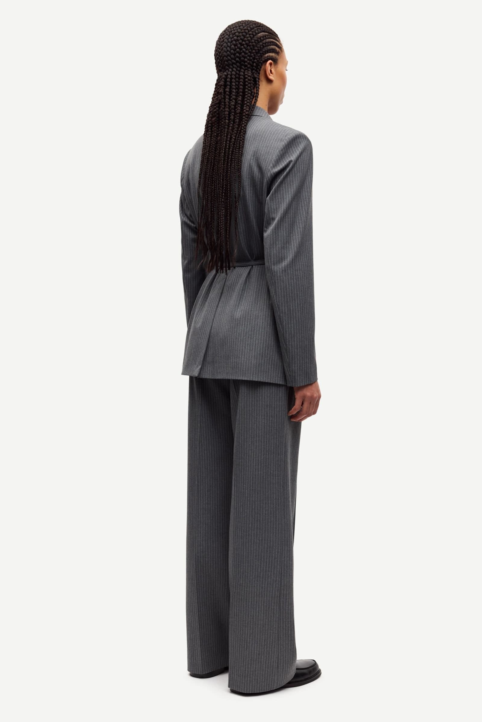 Salot blazer belt 15496 Dark Gull Gray Pinstripe