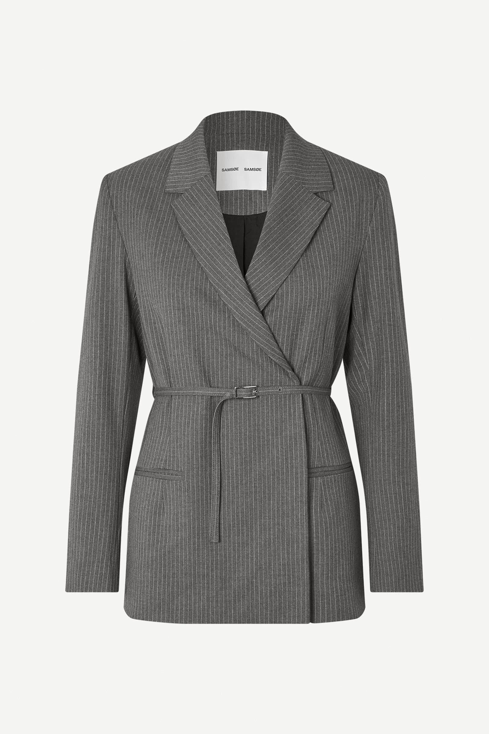 Salot blazer belt 15496 Dark Gull Gray Pinstripe
