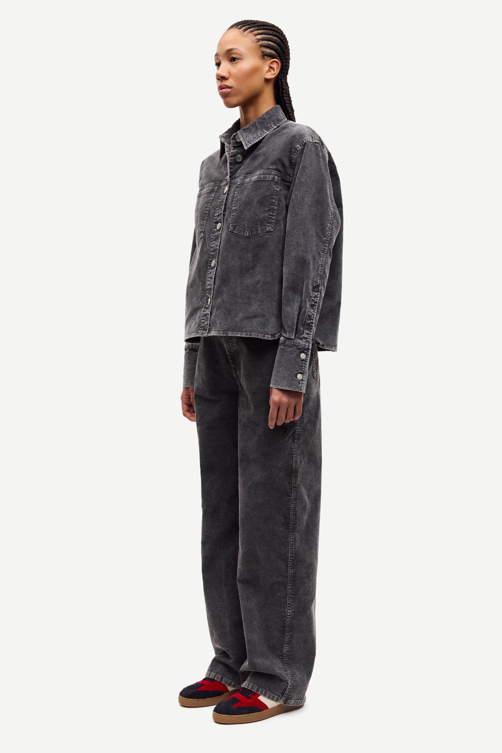 Sasofie patch pocket shirt 15792 Asphalt