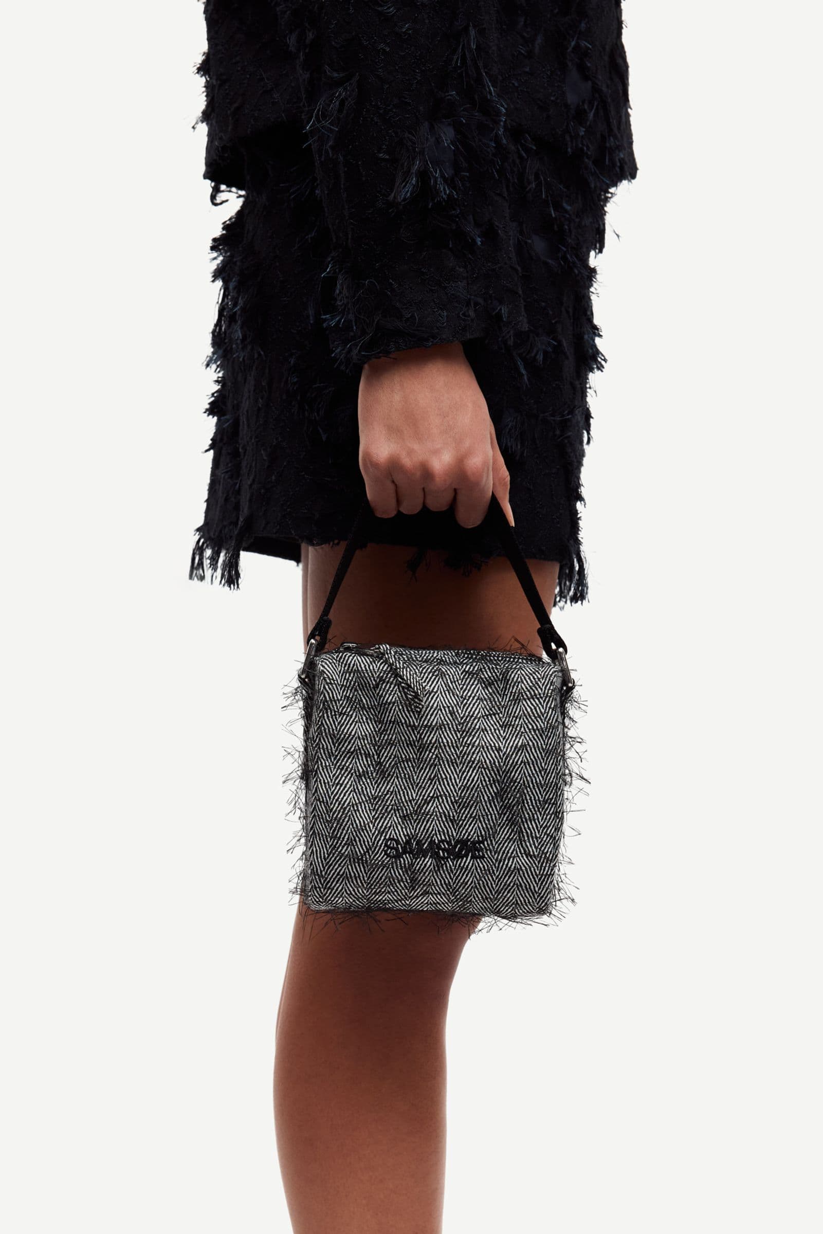 Sapetra mini bag 15791 Black White Herringbone