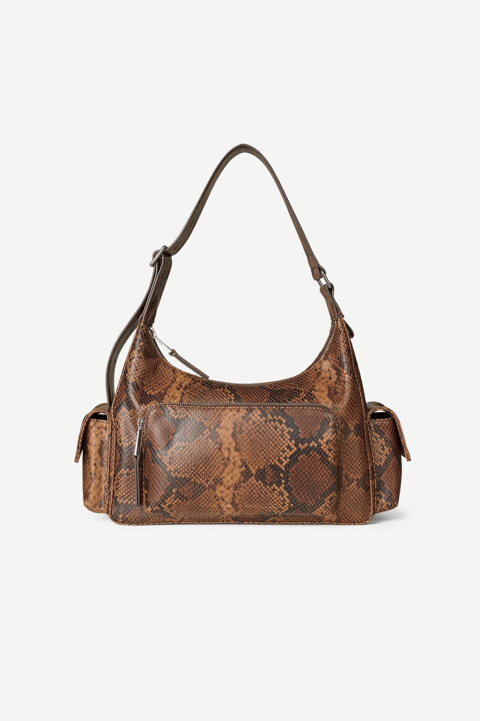 Saamelie shoulder bag 15684 Dark Brown Snake