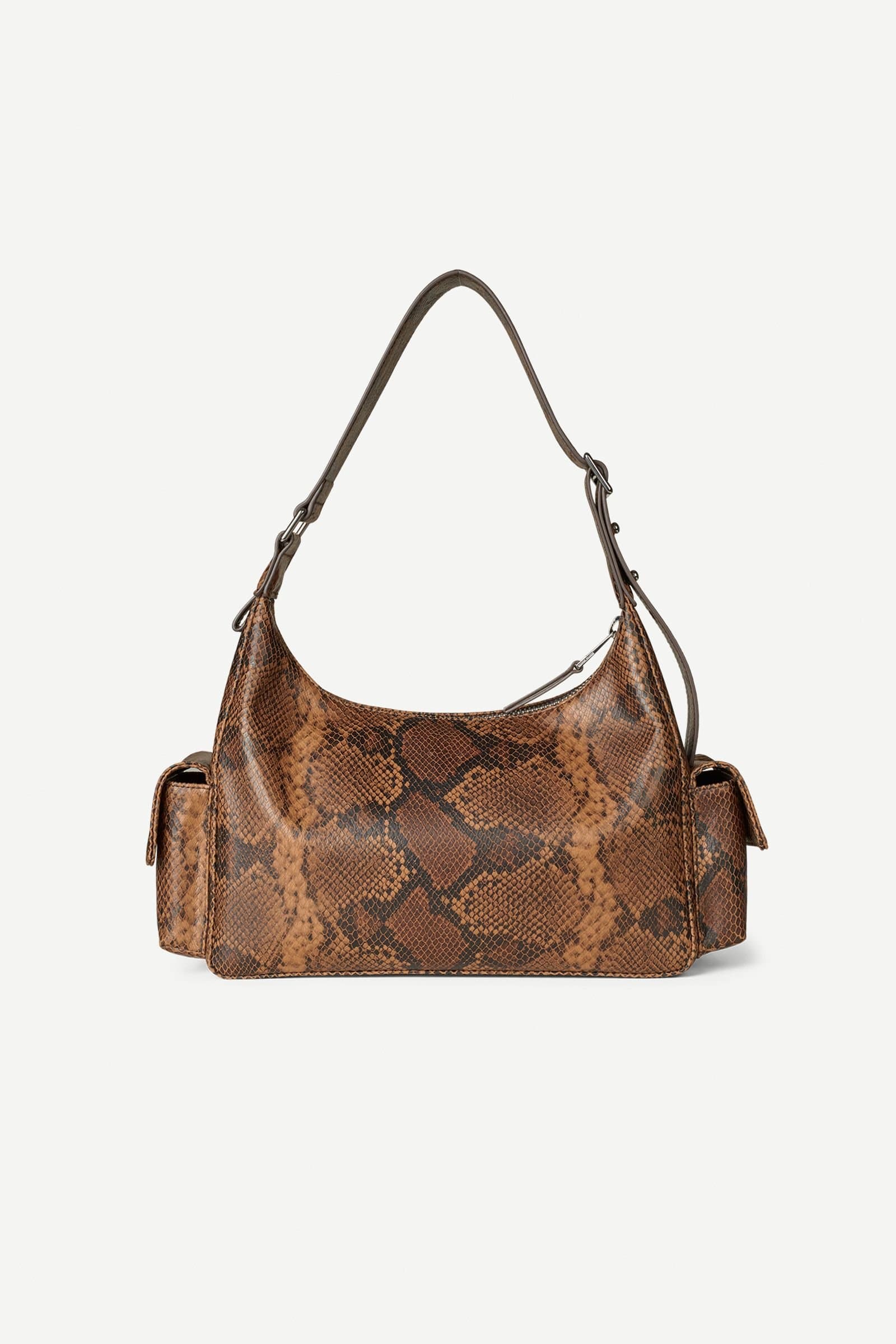 Saamelie shoulder bag 15684 Dark Brown Snake