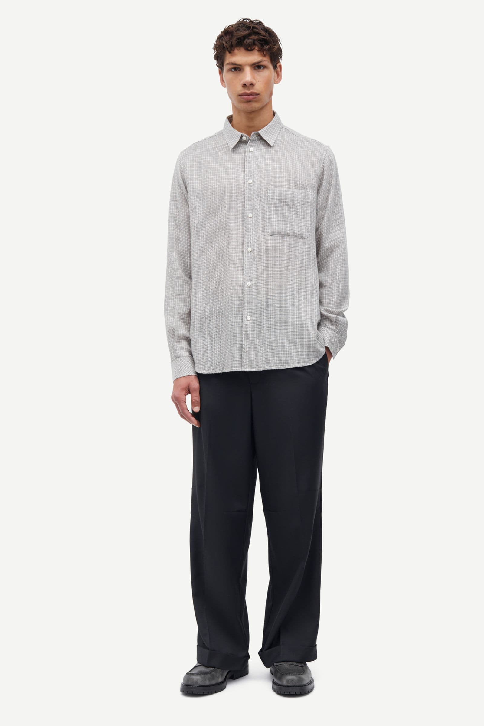 Saryan J shirt 15566 Clear cream ch.