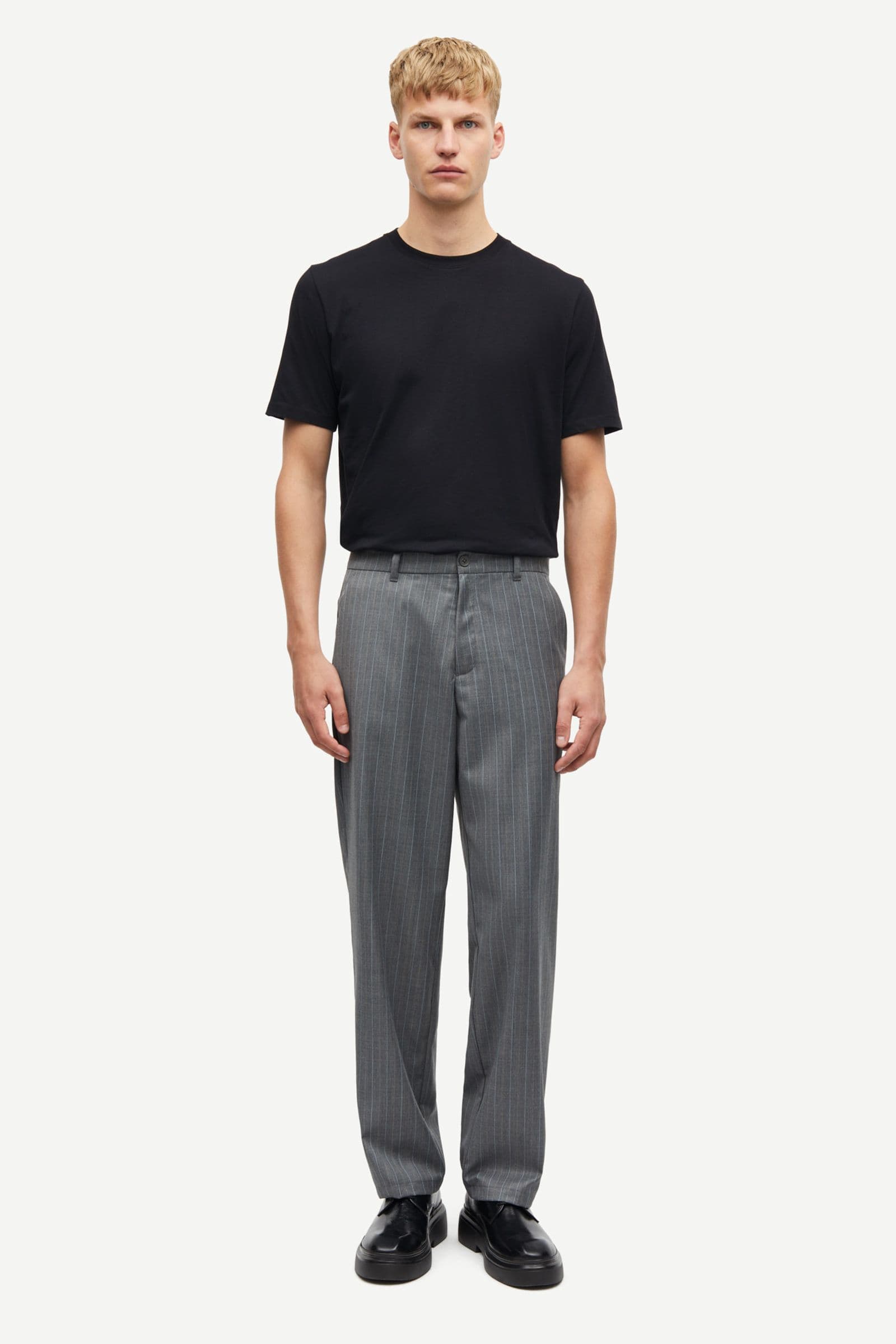 Sanoah trousers 15438 Grey pinstripe