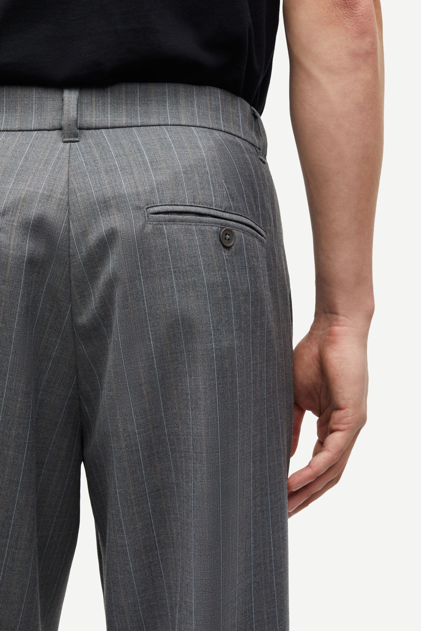 Sanoah trousers 15438 Grey pinstripe