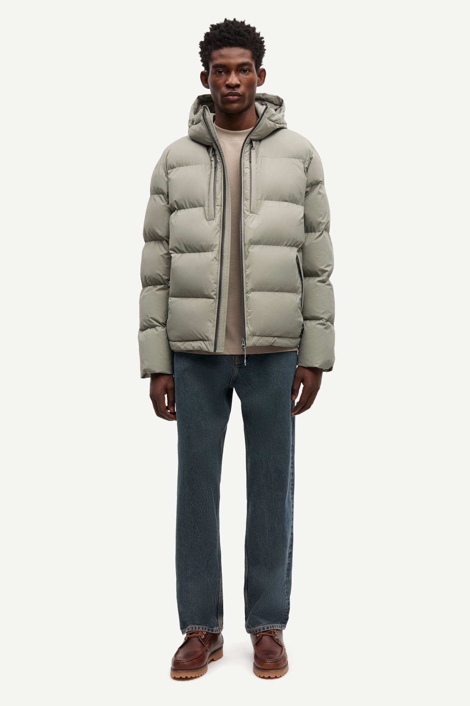 Sajosh puffer jacket 15701 Elephant Skin