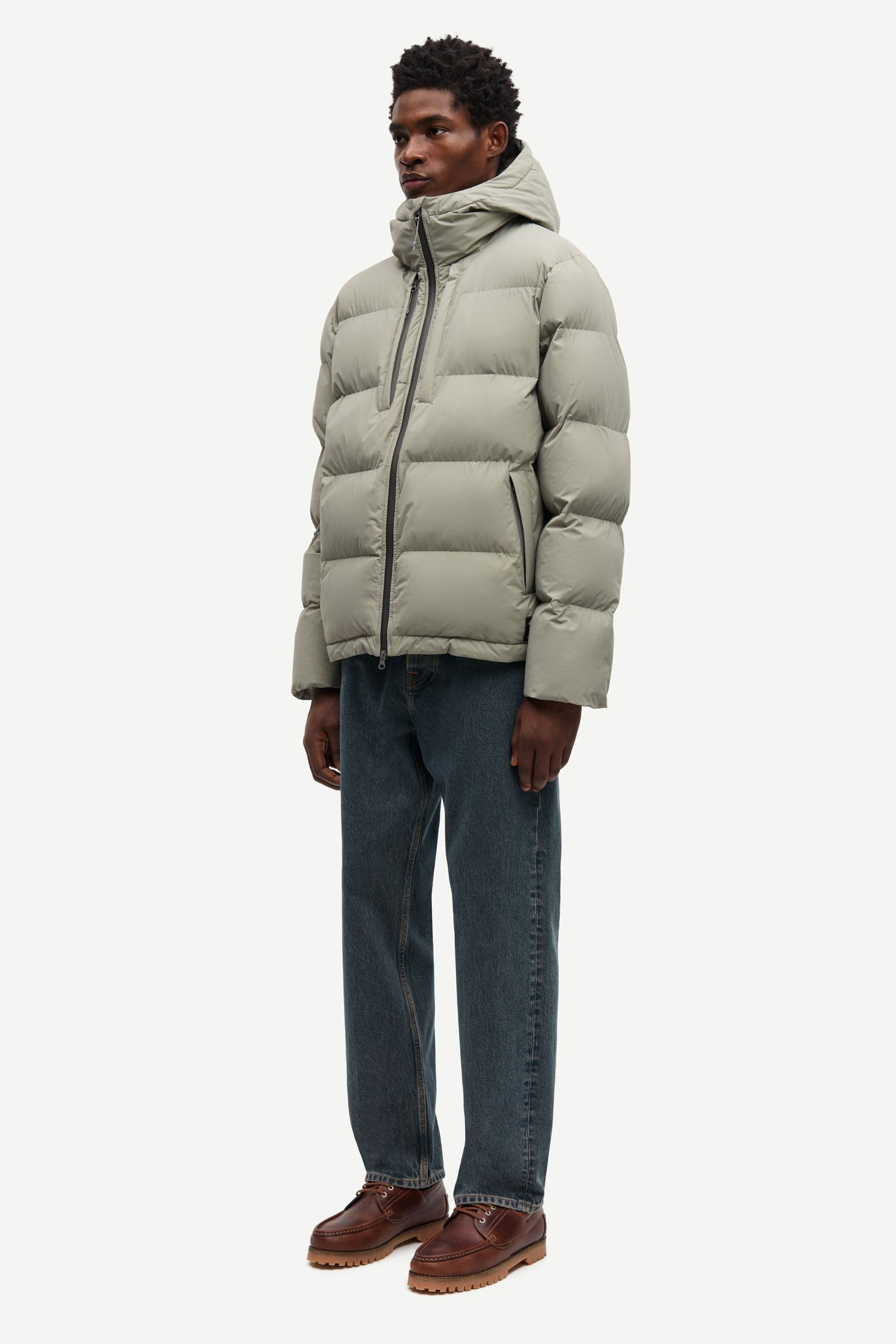 Sajosh puffer jacket 15701 Elephant Skin