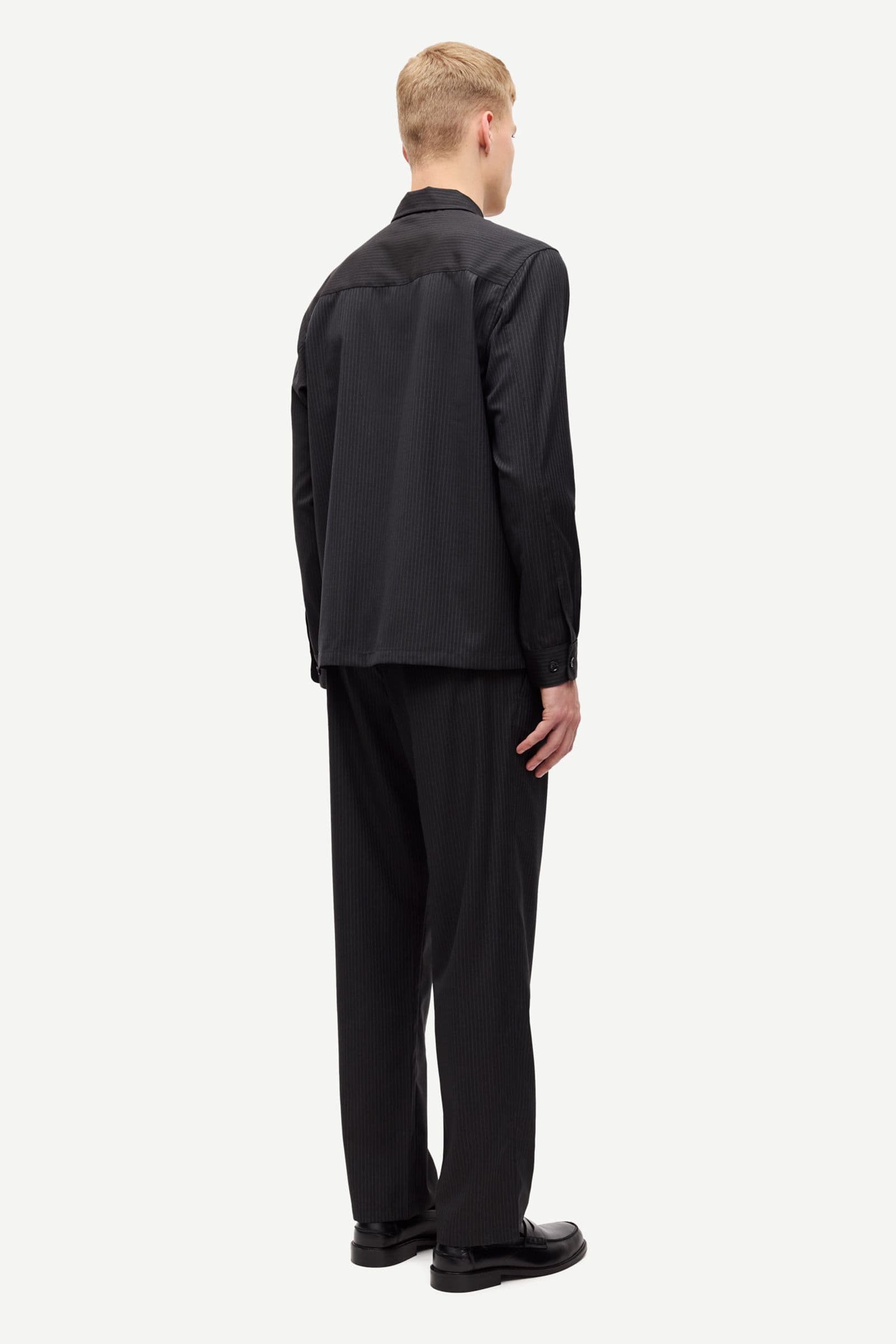 Sadamon GO overshirt 15715 Turkish coffee pinstripe