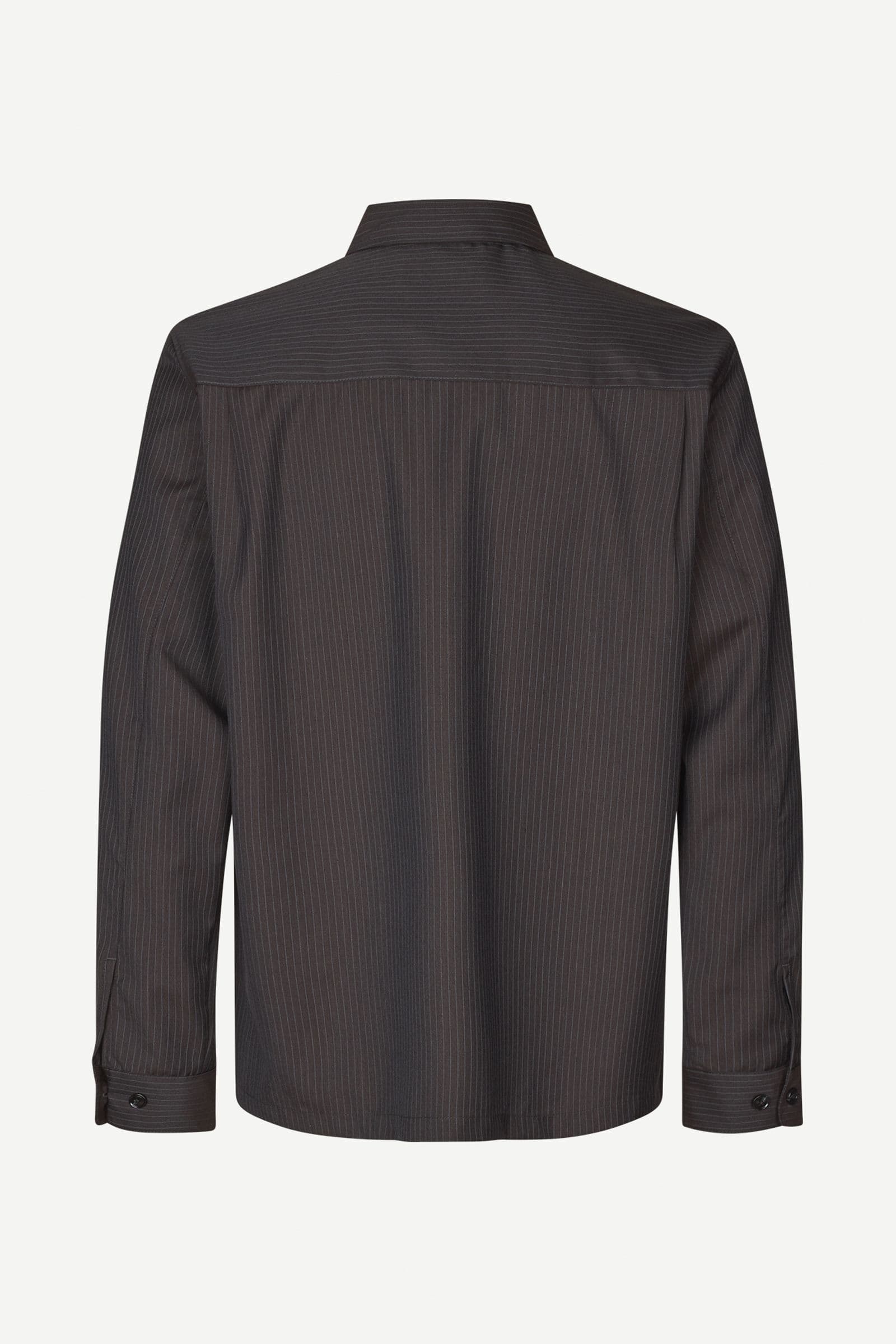 Sadamon GO overshirt 15715 Turkish coffee pinstripe